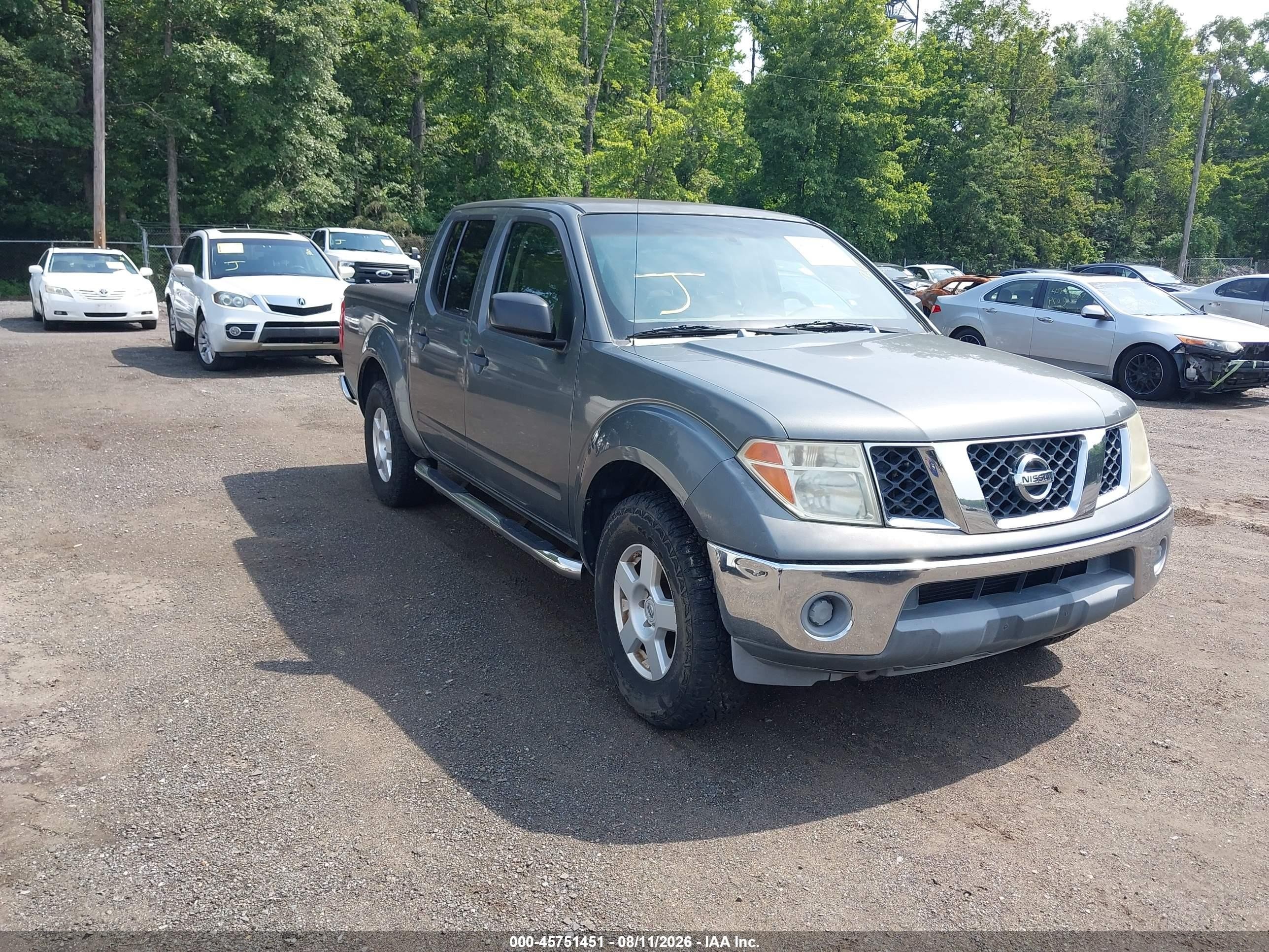 2007 Nissan Frontier Se Gray vin: 1N6AD07U17C435293
