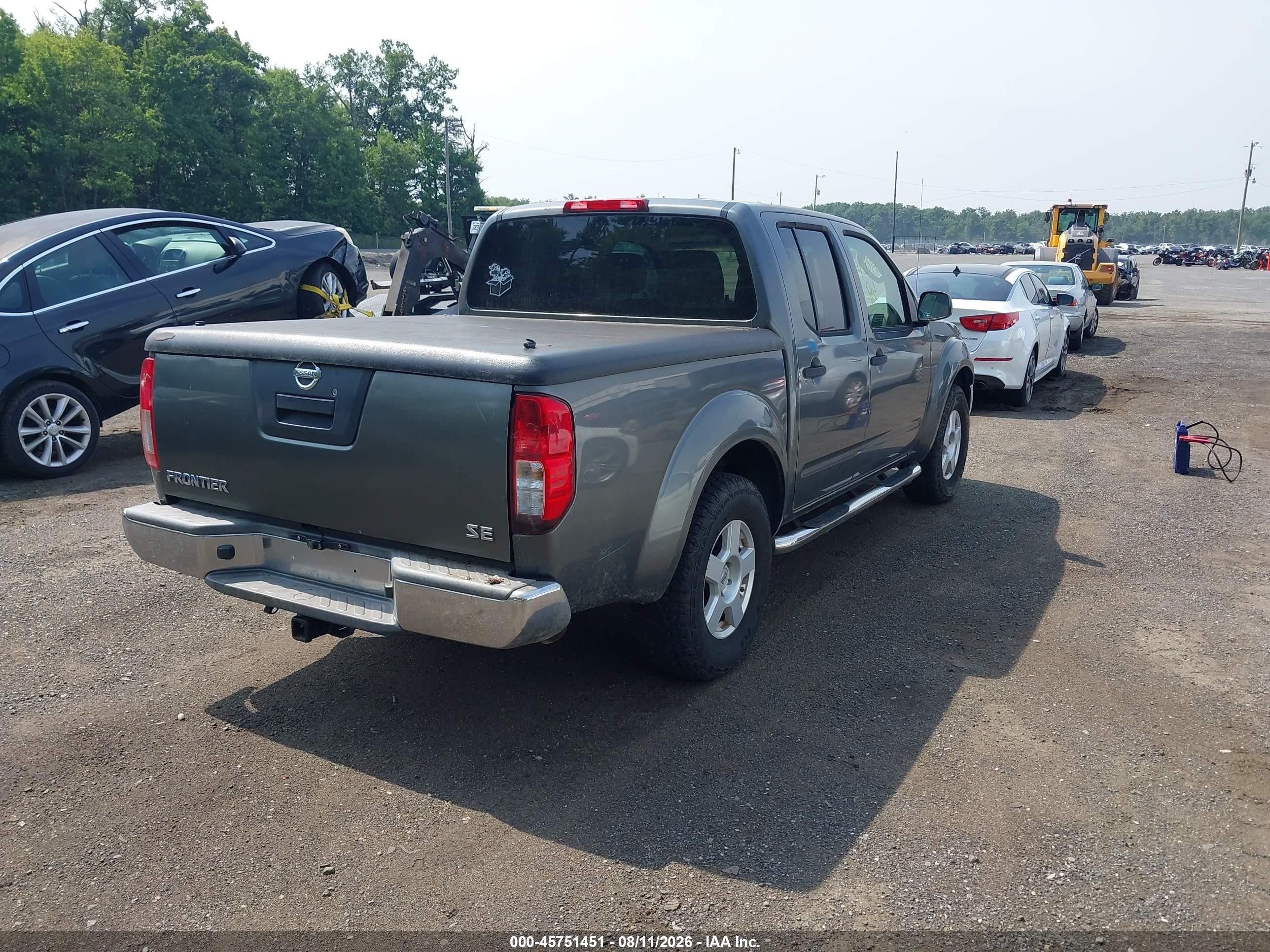 2007 Nissan Frontier Se Gray vin: 1N6AD07U17C435293