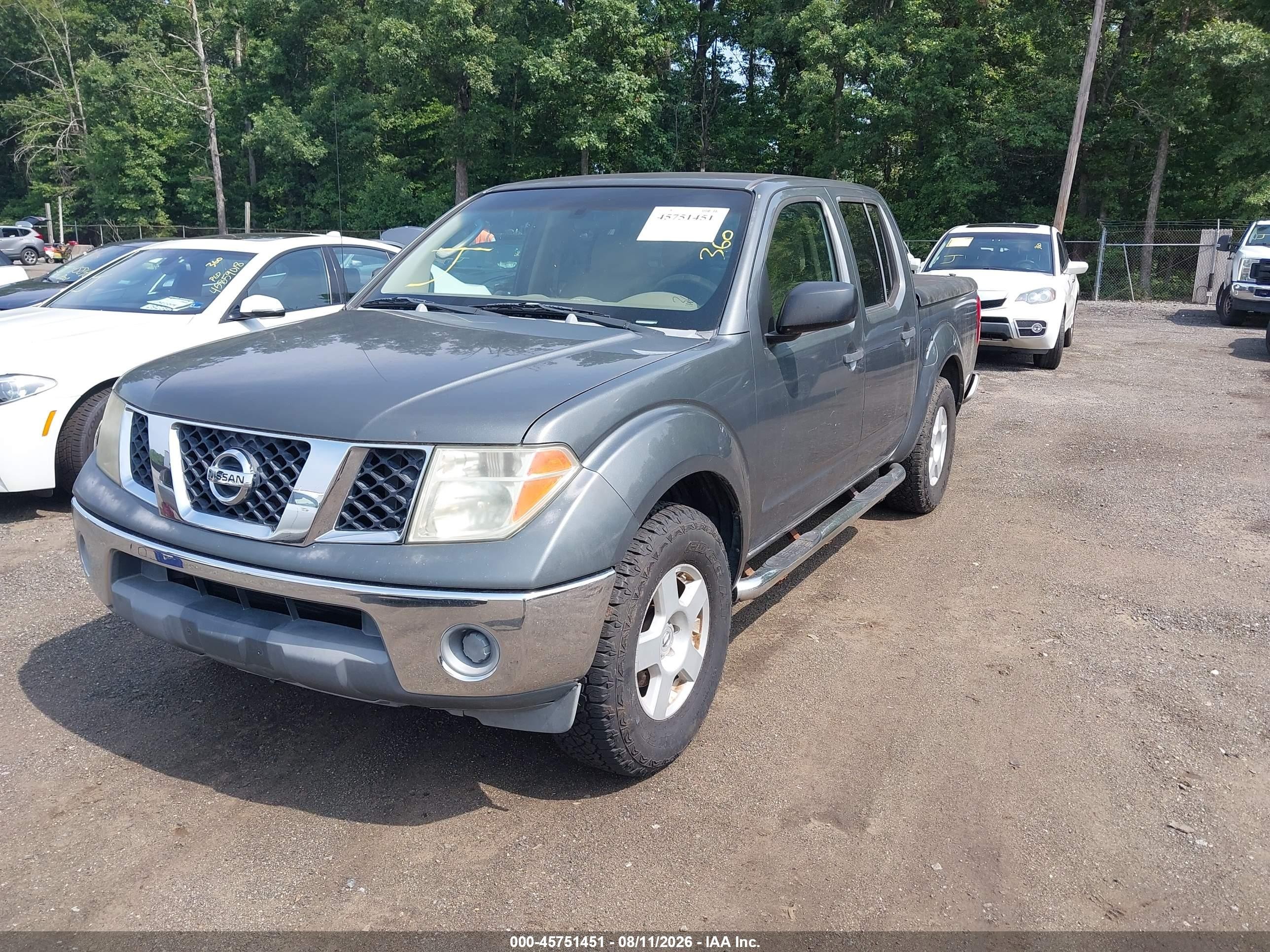 2007 Nissan Frontier Se Gray vin: 1N6AD07U17C435293