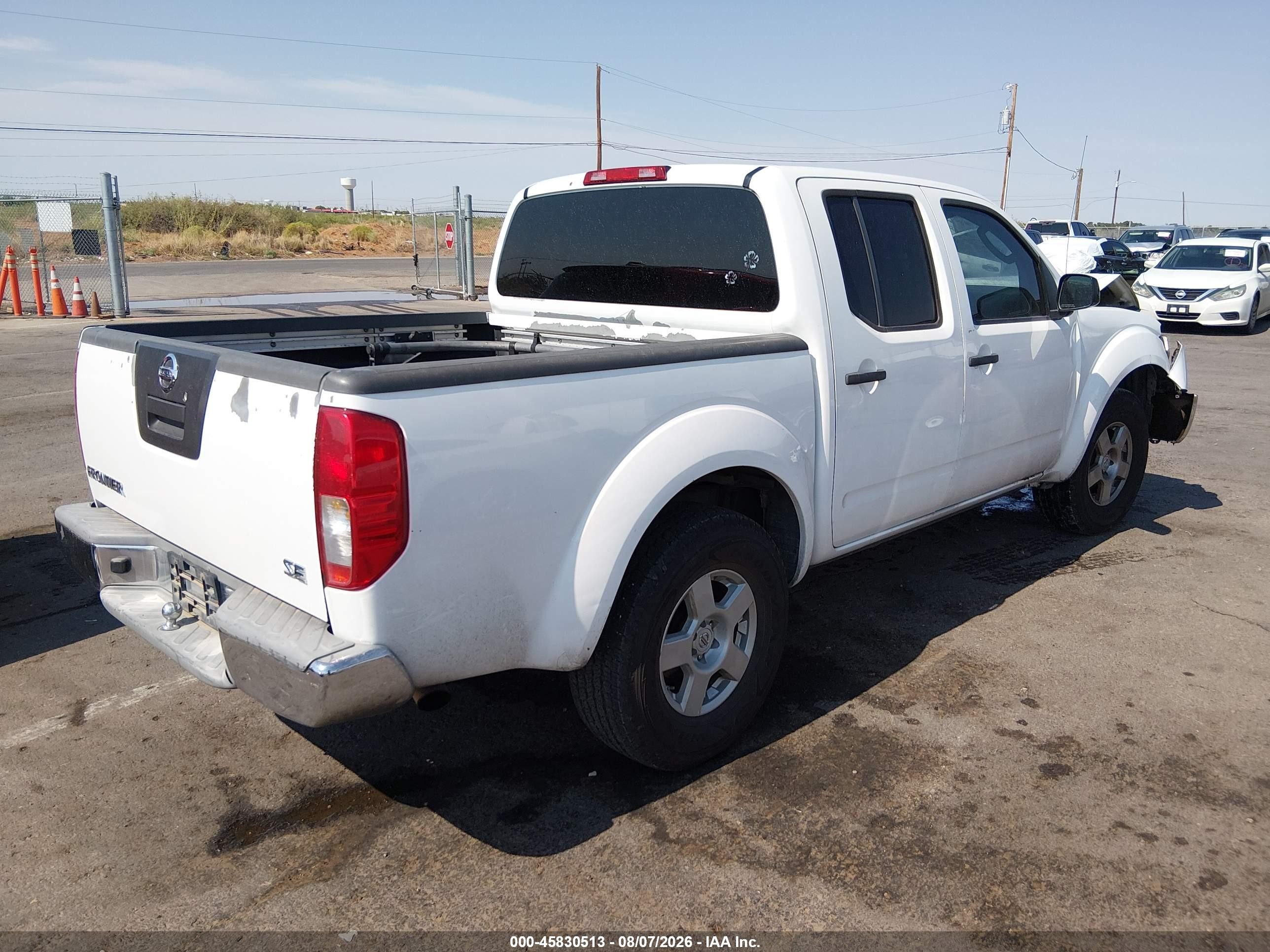 2008 Nissan Frontier Se White vin: 1N6AD07U18C415434