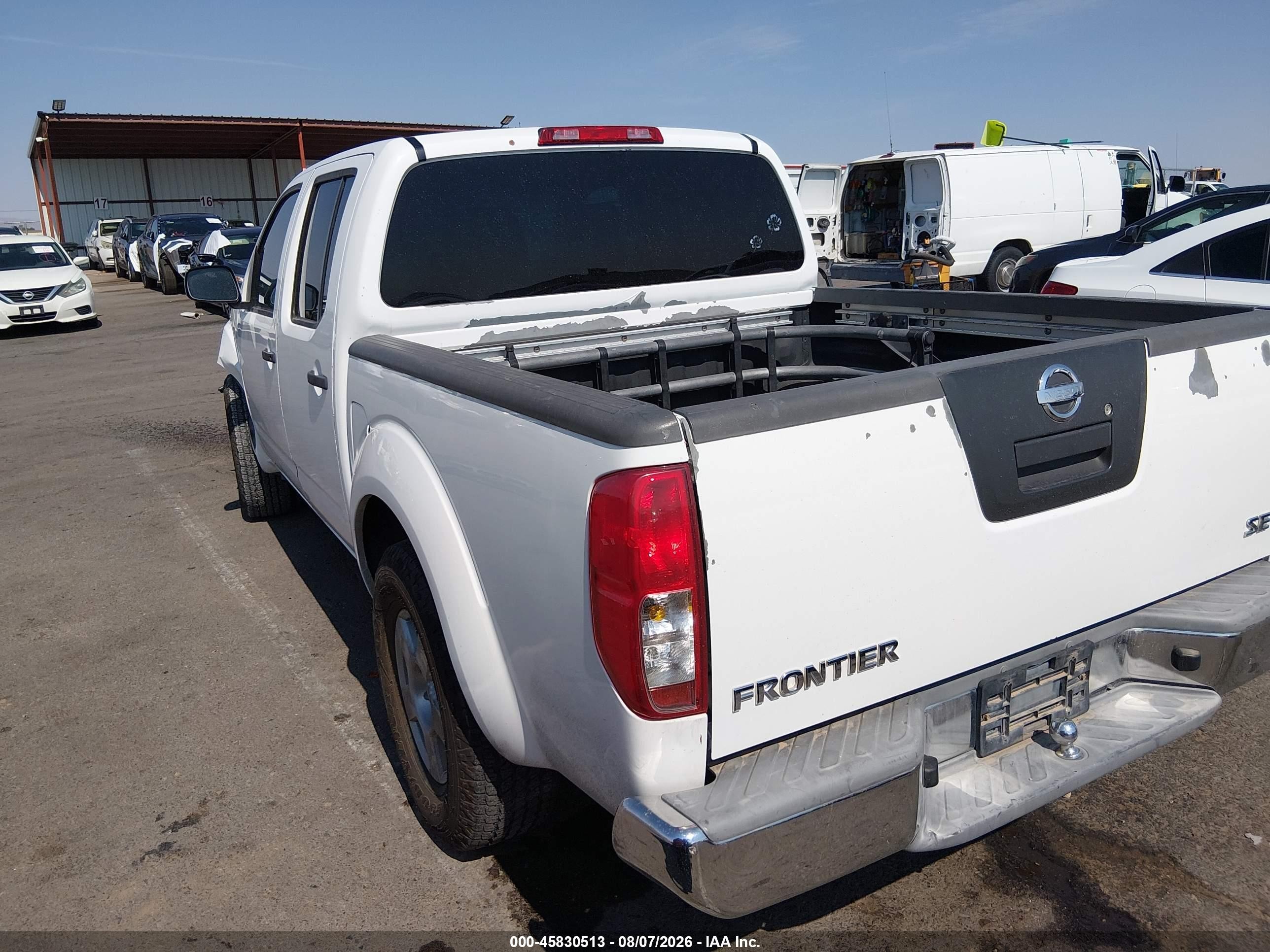 2008 Nissan Frontier Se White vin: 1N6AD07U18C415434
