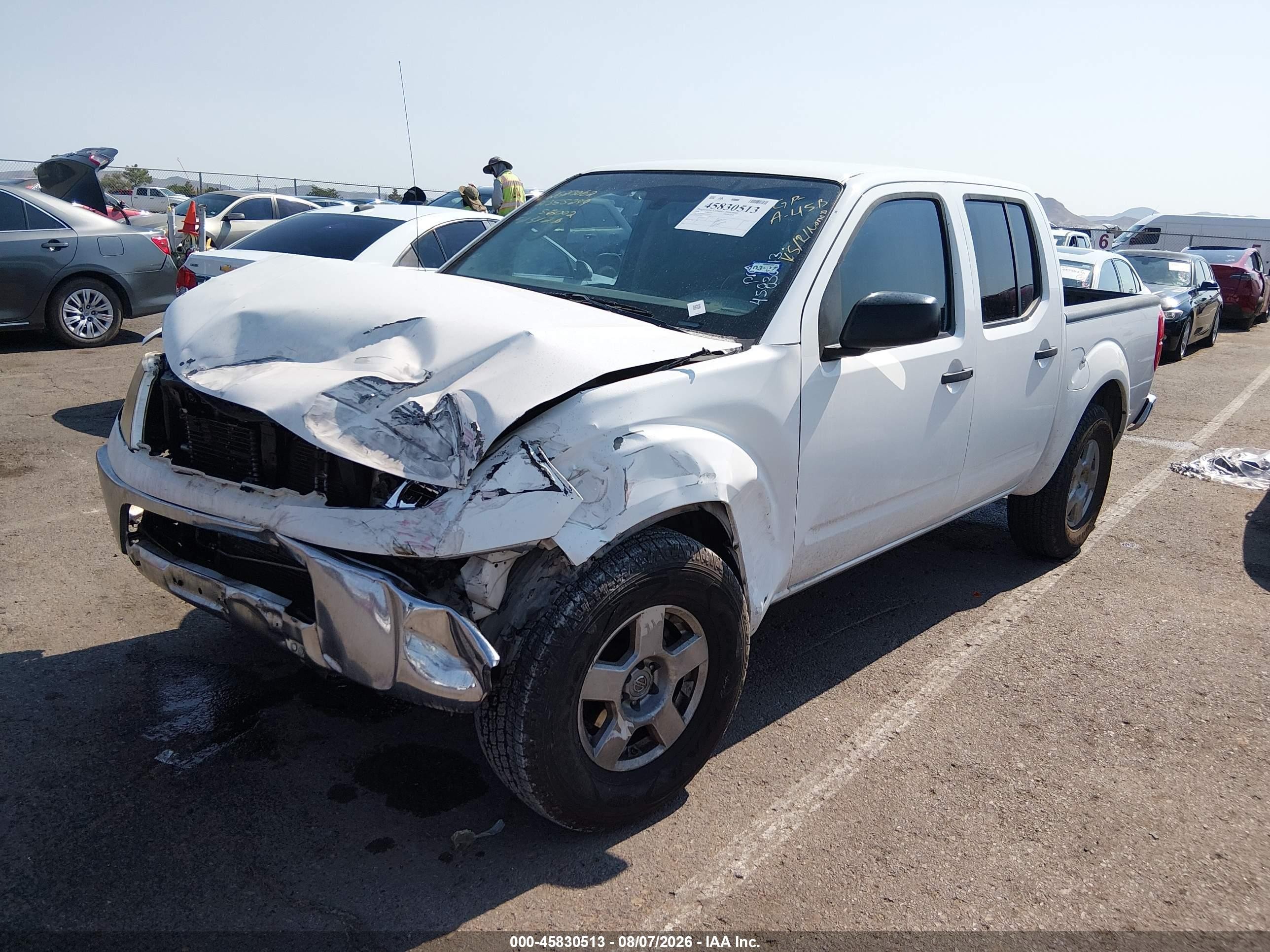 2008 Nissan Frontier Se White vin: 1N6AD07U18C415434