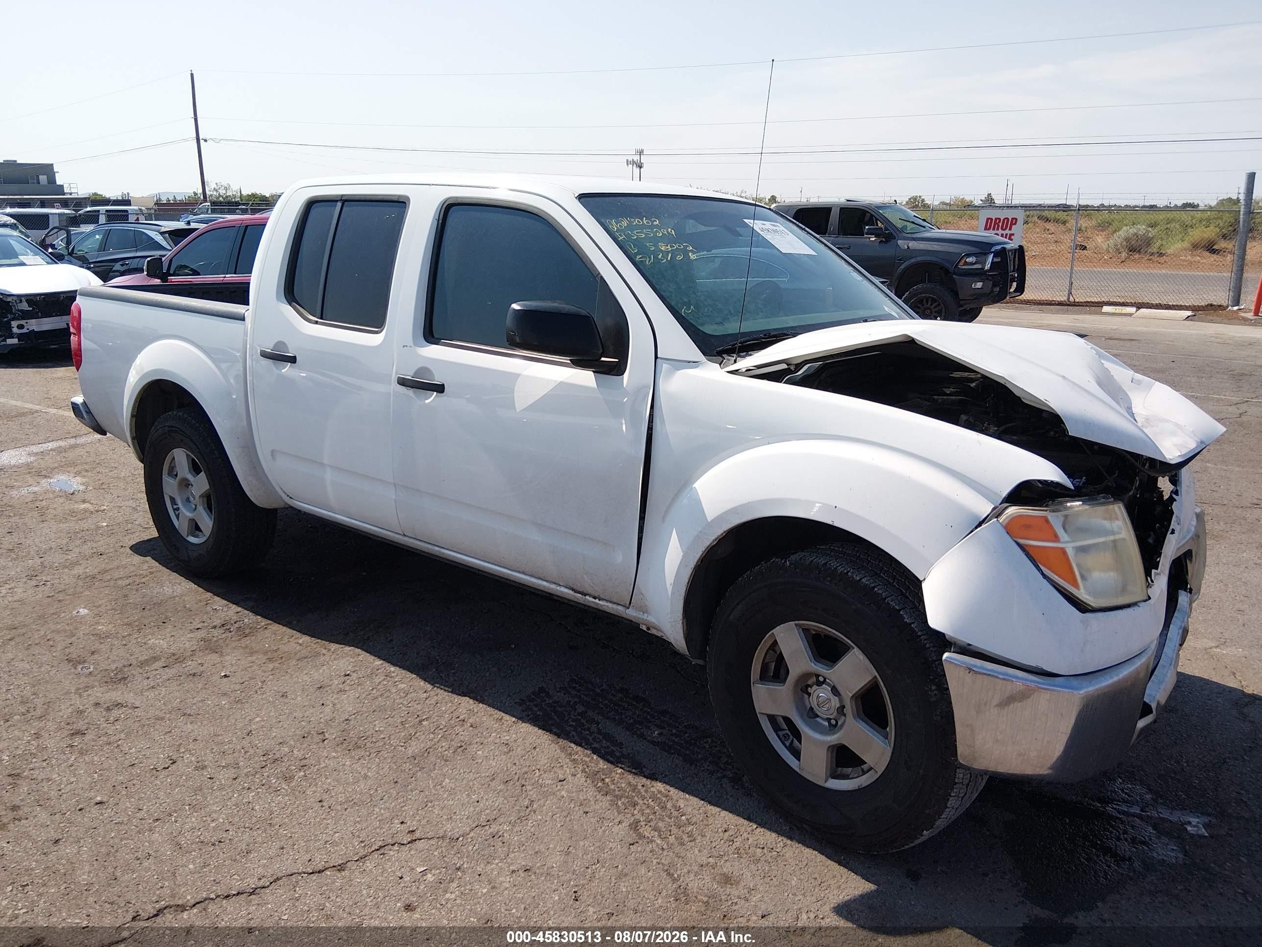 2008 Nissan Frontier Se White vin: 1N6AD07U18C415434