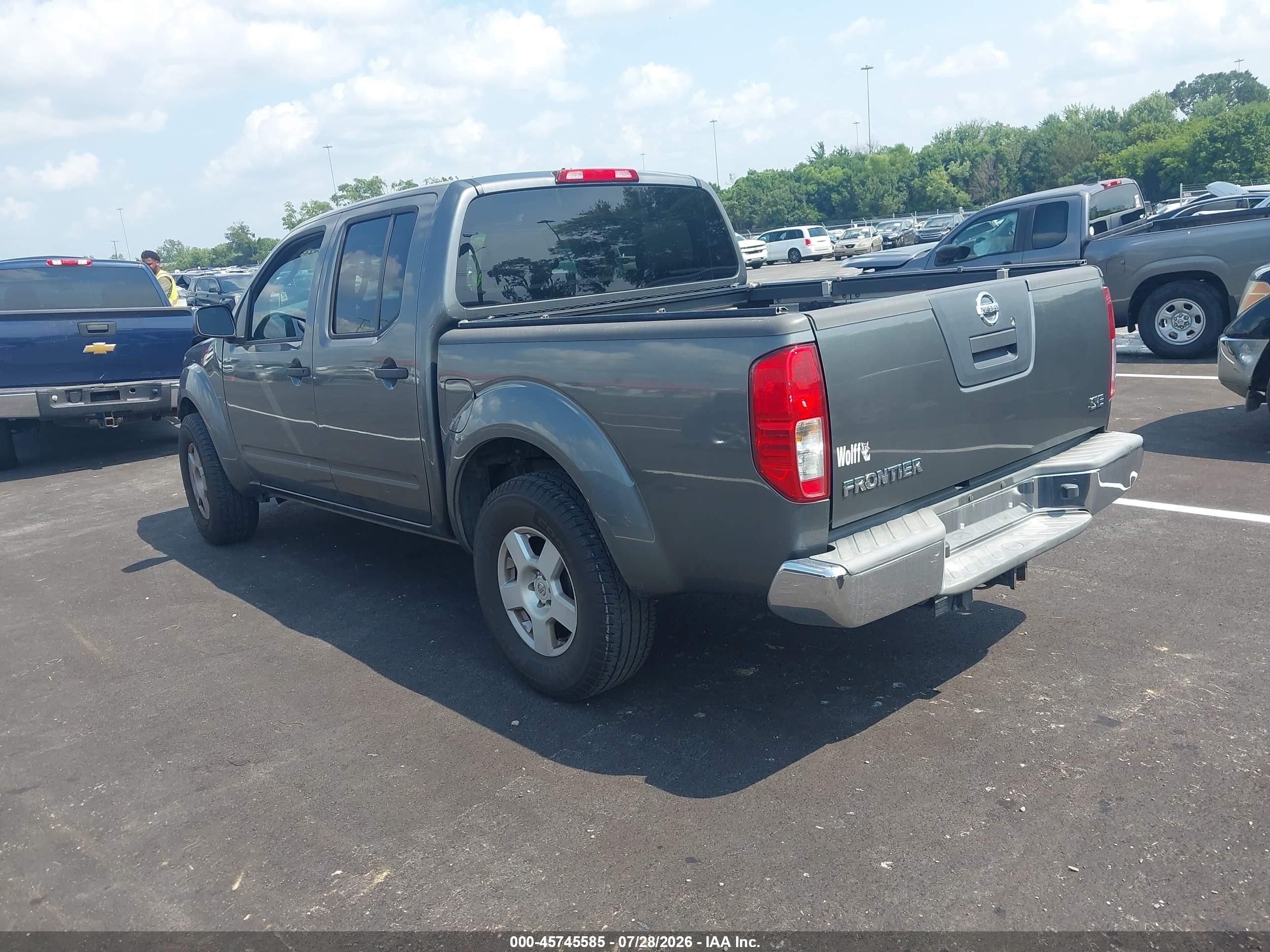2007 Nissan Frontier Se Серый vin: 1N6AD07U27C436565