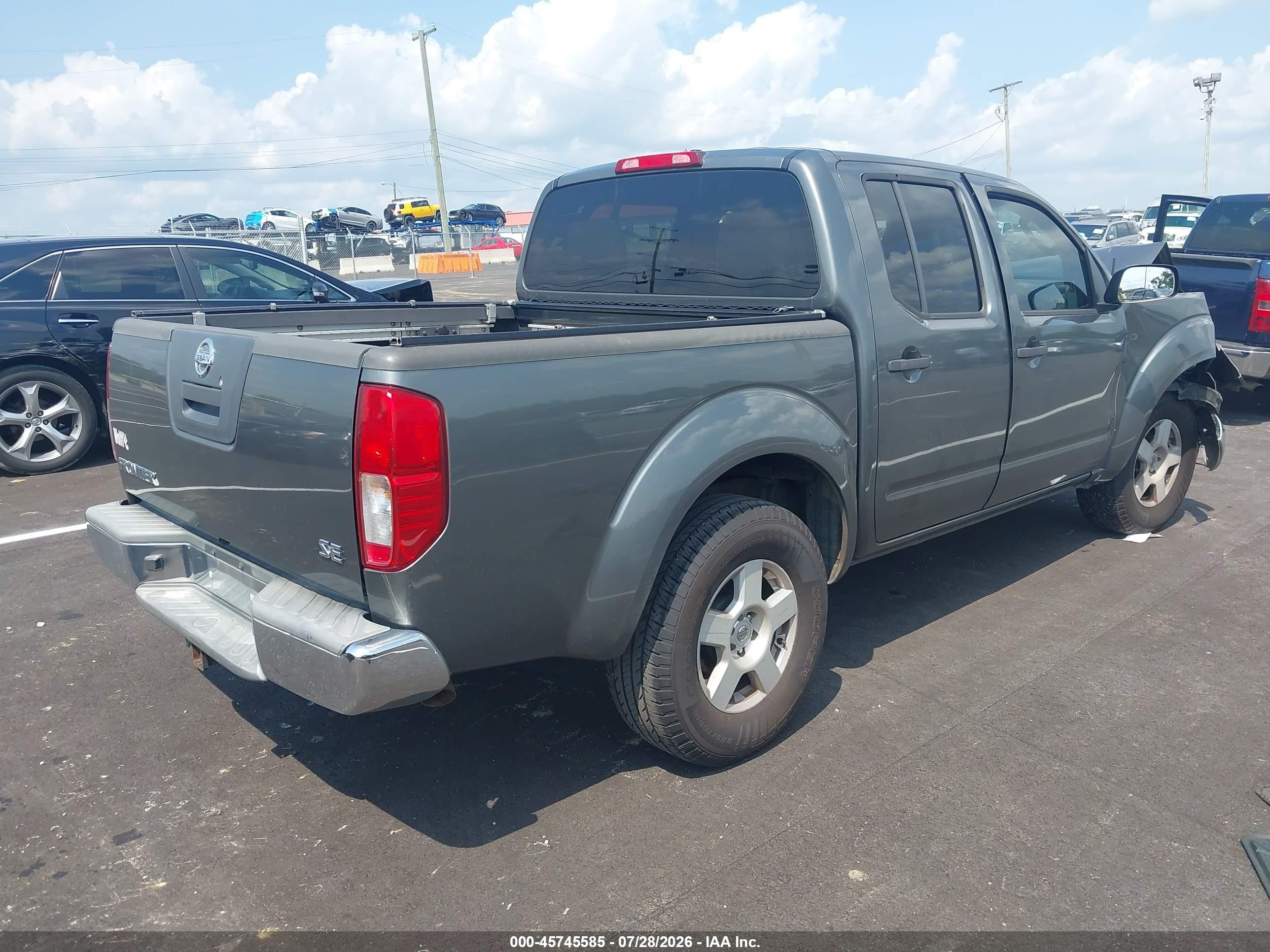 2007 Nissan Frontier Se Серый vin: 1N6AD07U27C436565