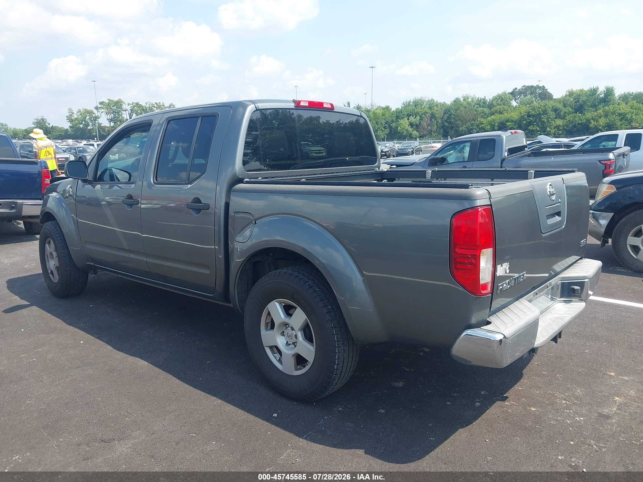 2007 Nissan Frontier Se Серый vin: 1N6AD07U27C436565