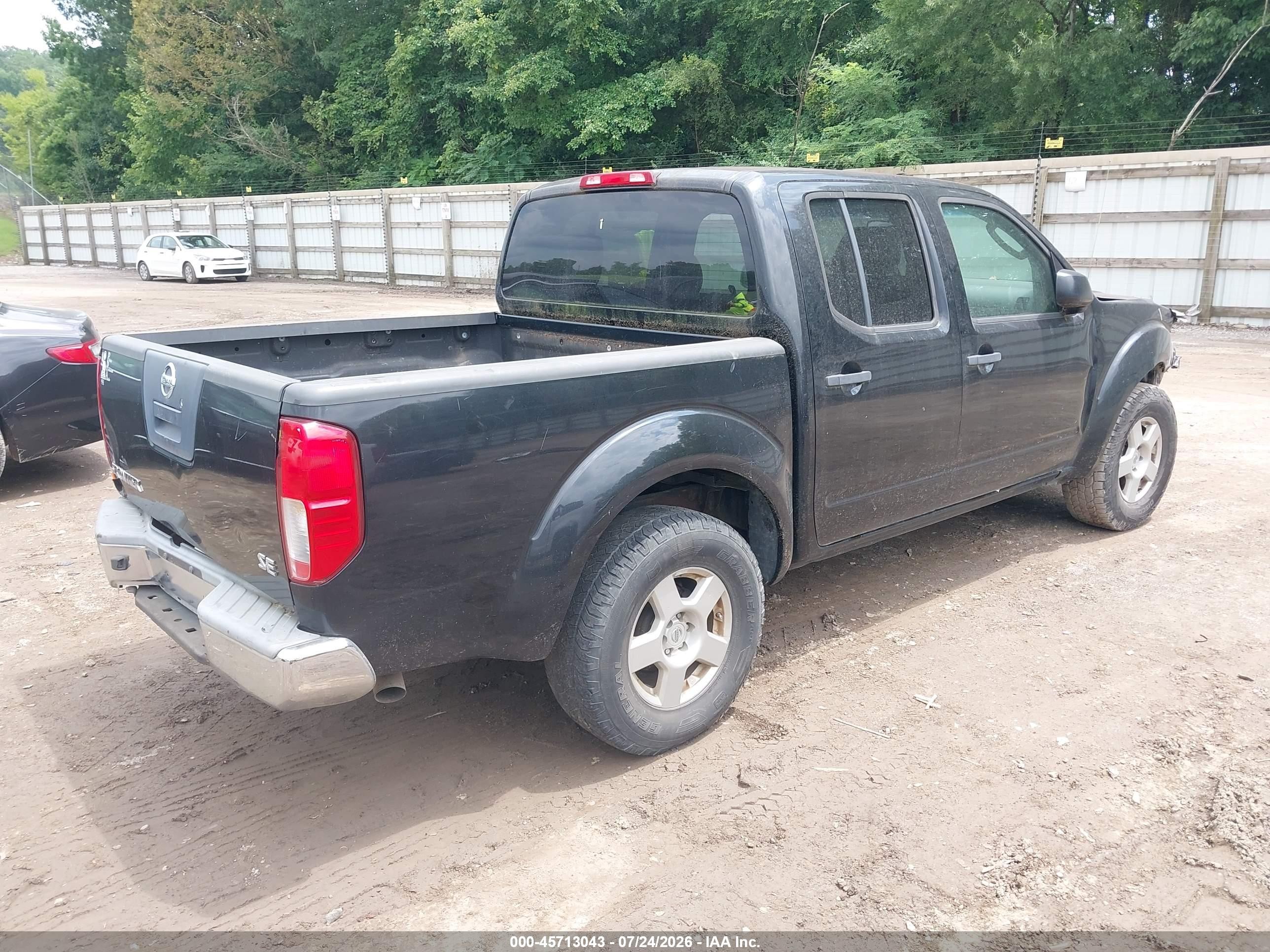 2008 Nissan Frontier Se Black vin: 1N6AD07U38C413409