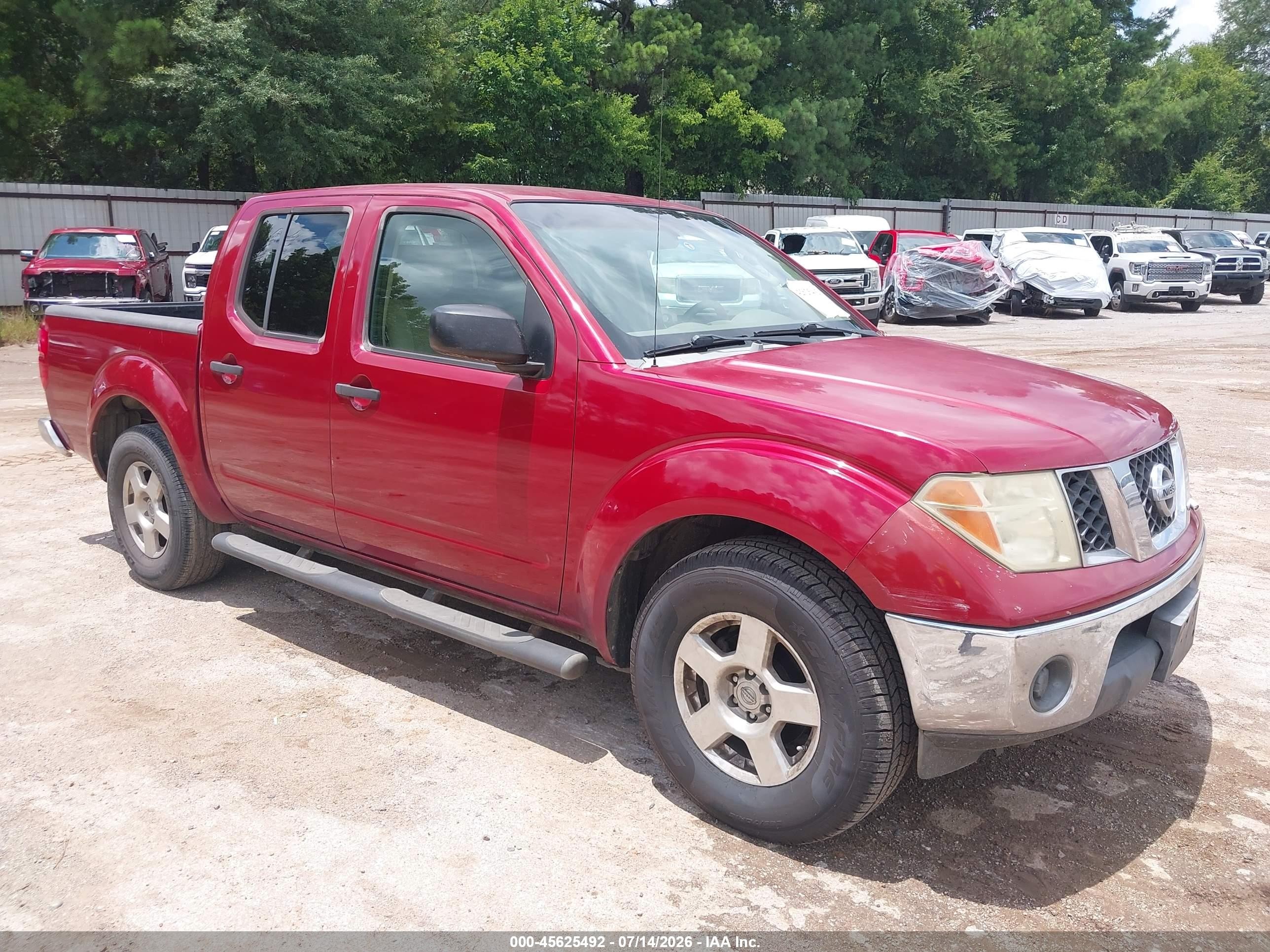 2008 Nissan Frontier Se Red vin: 1N6AD07U38C435975