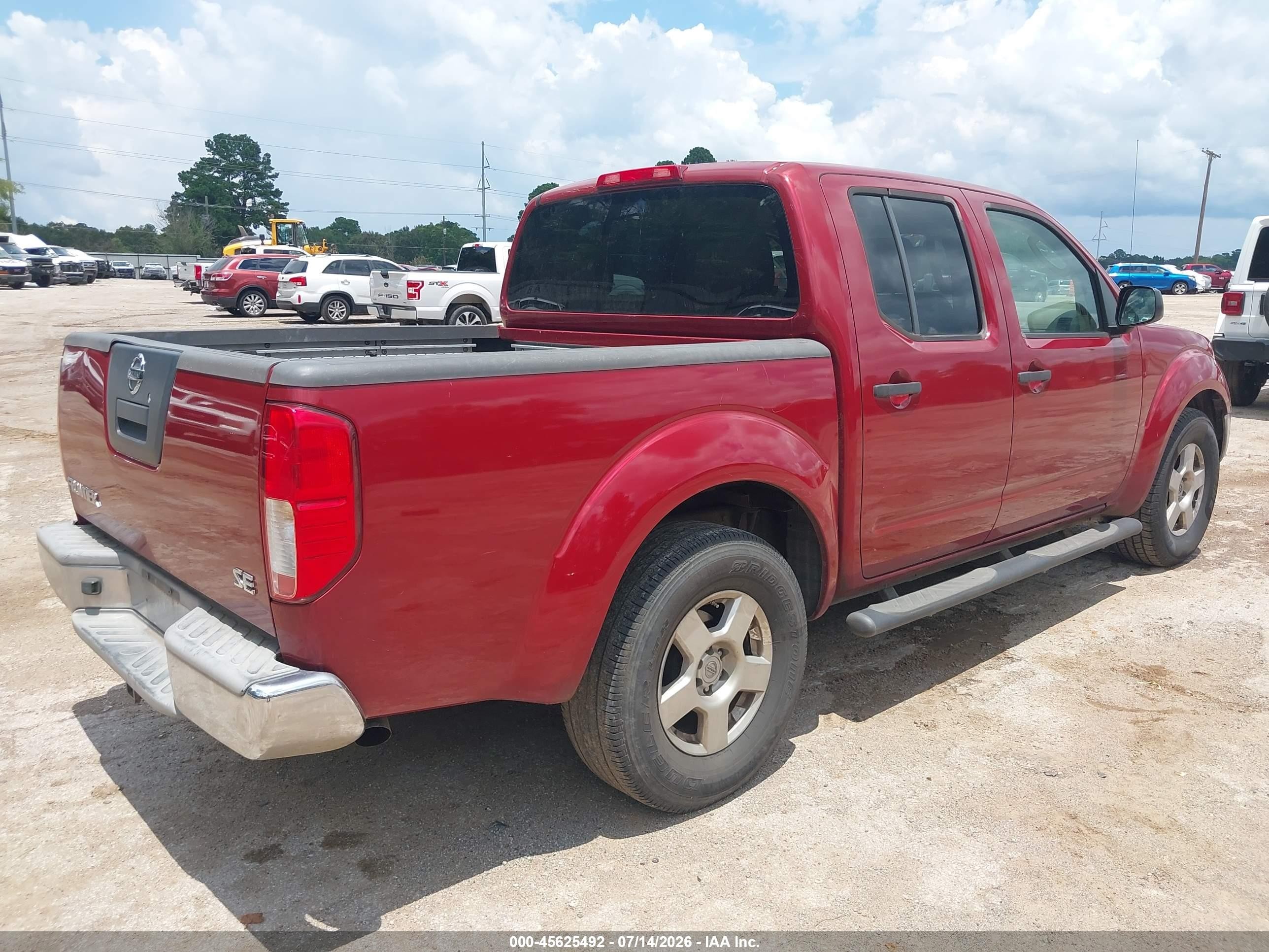 2008 Nissan Frontier Se Red vin: 1N6AD07U38C435975