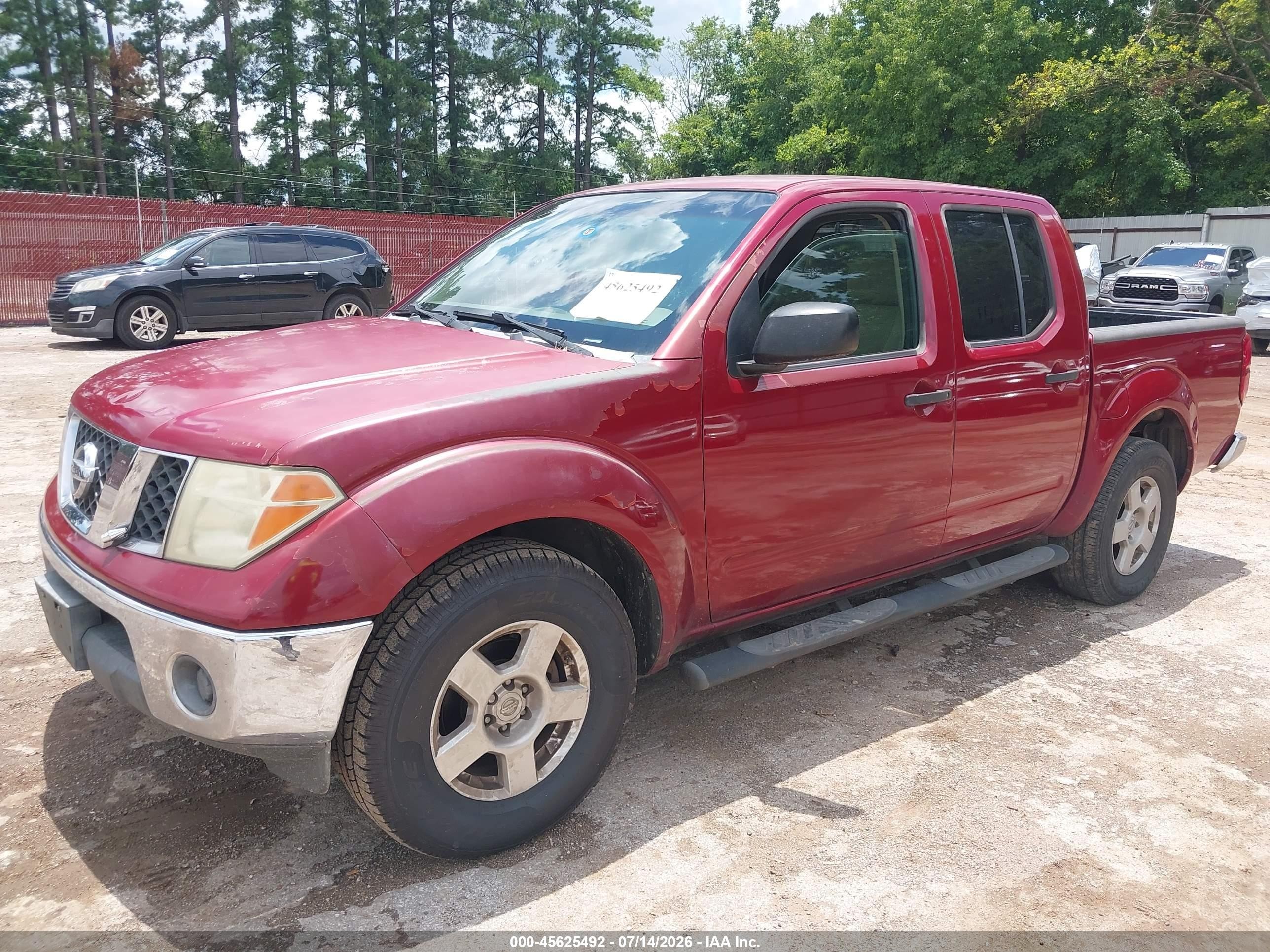 2008 Nissan Frontier Se Red vin: 1N6AD07U38C435975