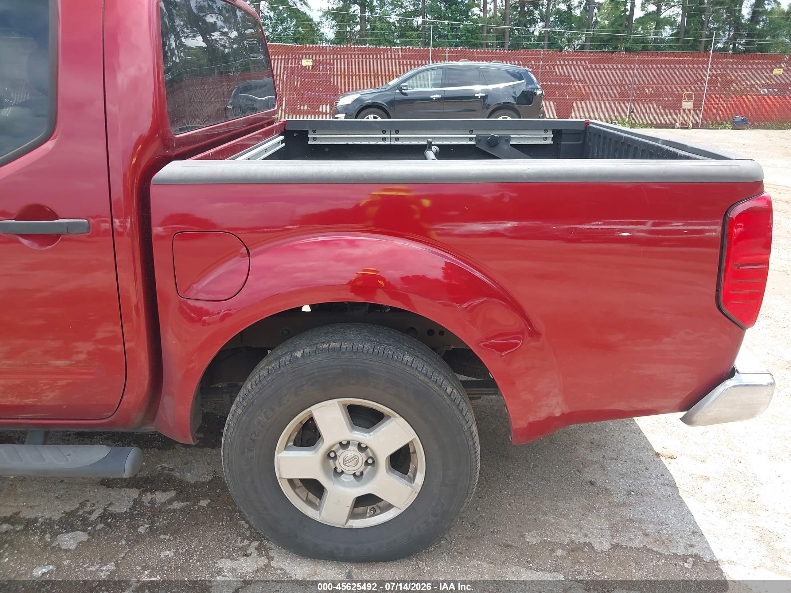 2008 Nissan Frontier Se Red vin: 1N6AD07U38C435975