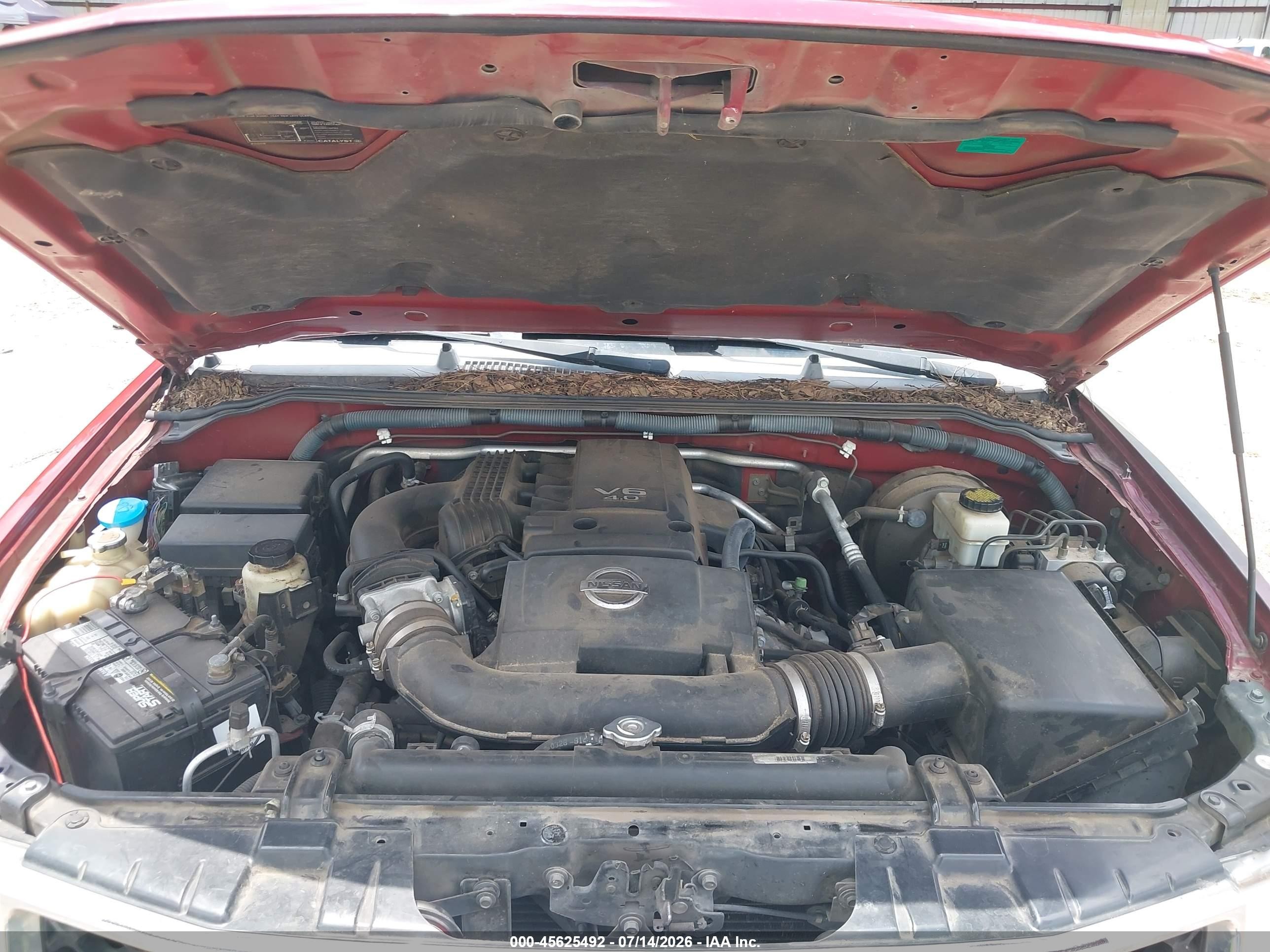 2008 Nissan Frontier Se Red vin: 1N6AD07U38C435975