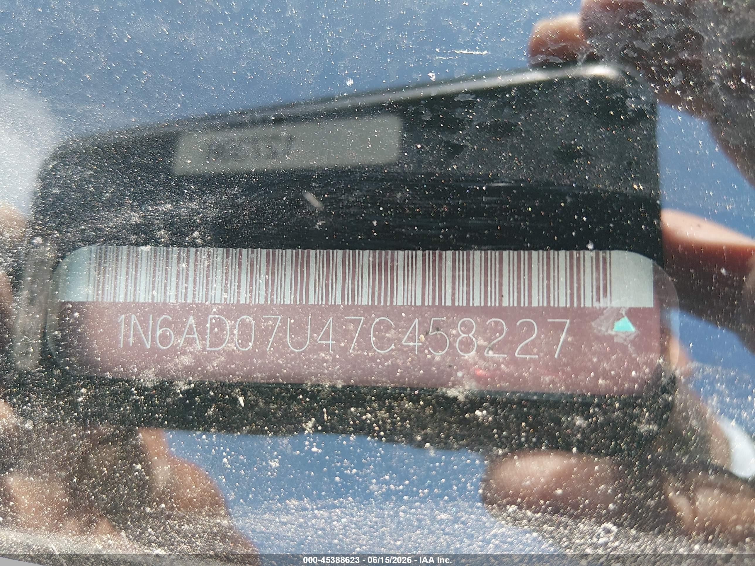 2007 Nissan Frontier Se Silver vin: 1N6AD07U47C458227