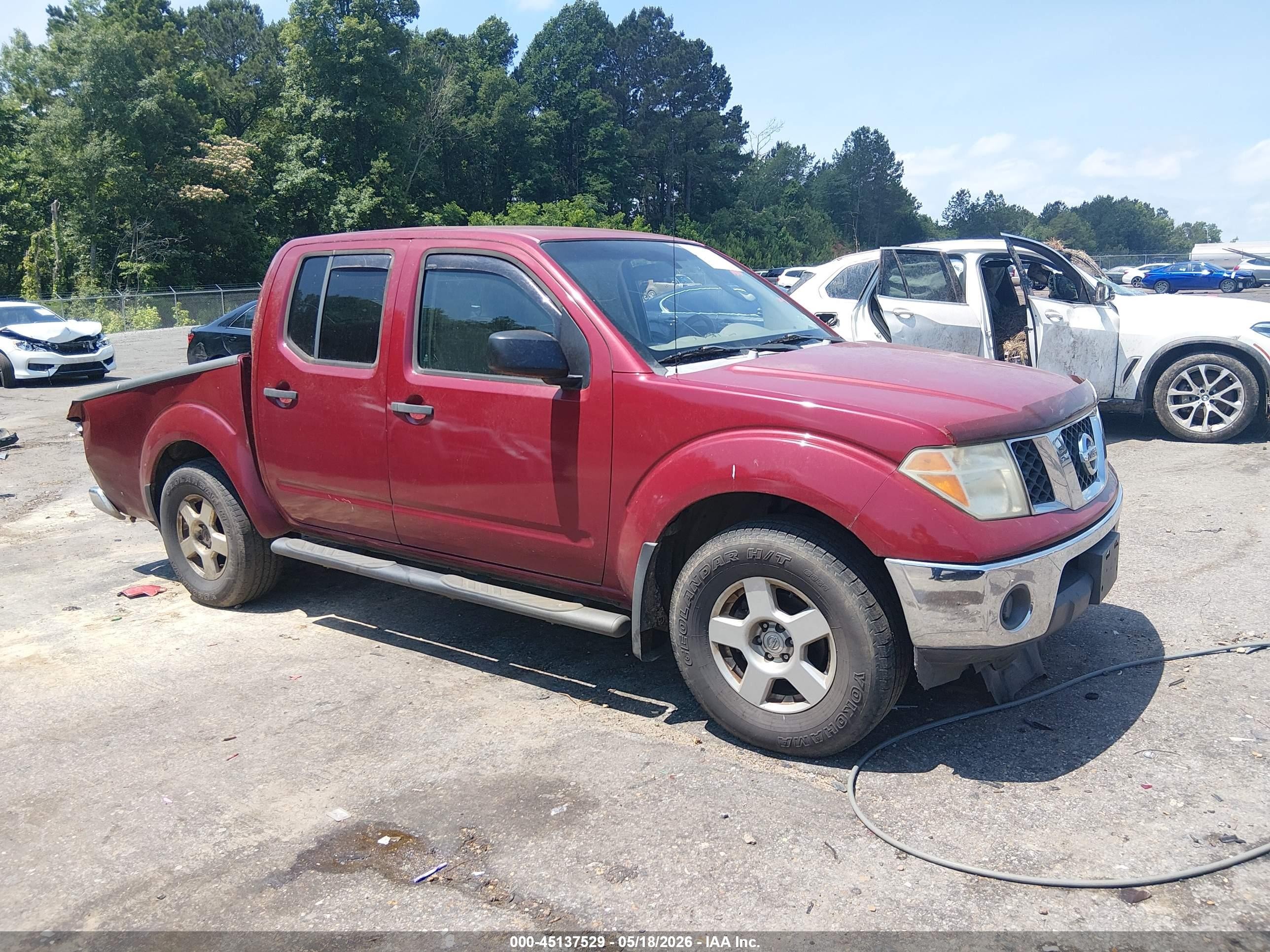 2008 Nissan Frontier Se Red vin: 1N6AD07U48C441624