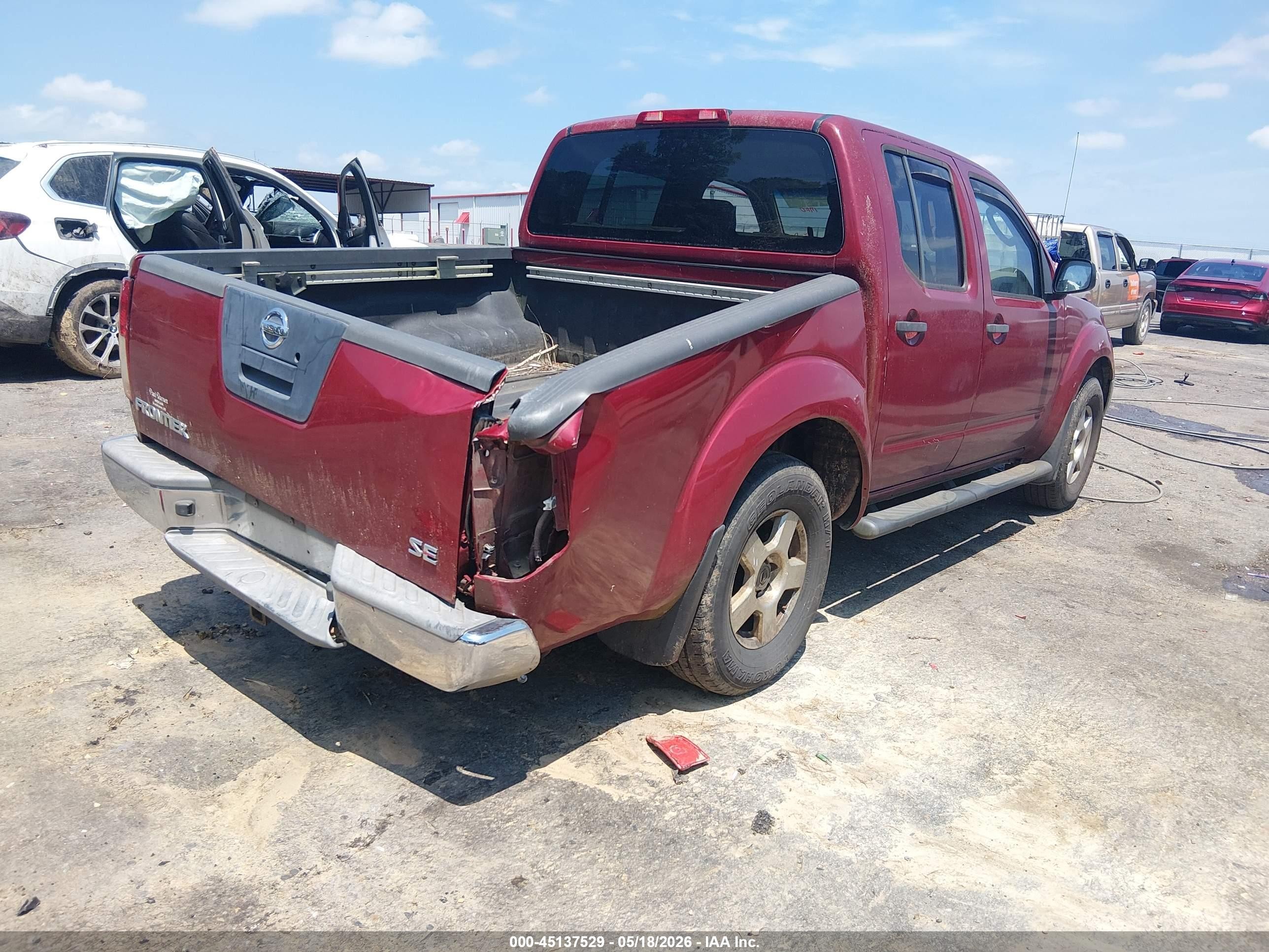2008 Nissan Frontier Se Red vin: 1N6AD07U48C441624