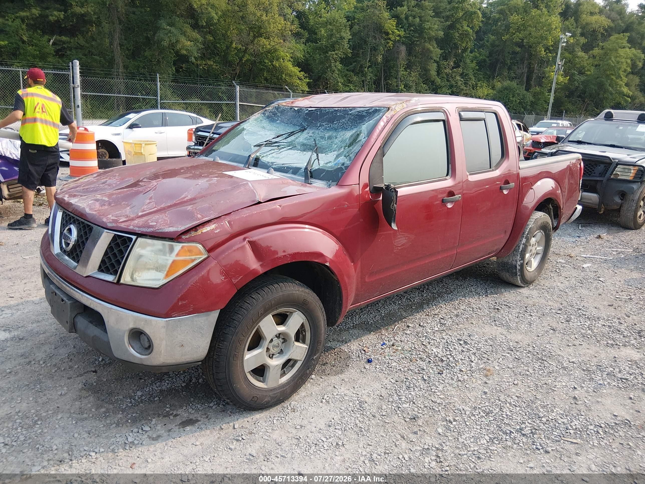 2006 Nissan Frontier Se Maroon vin: 1N6AD07U66C414213