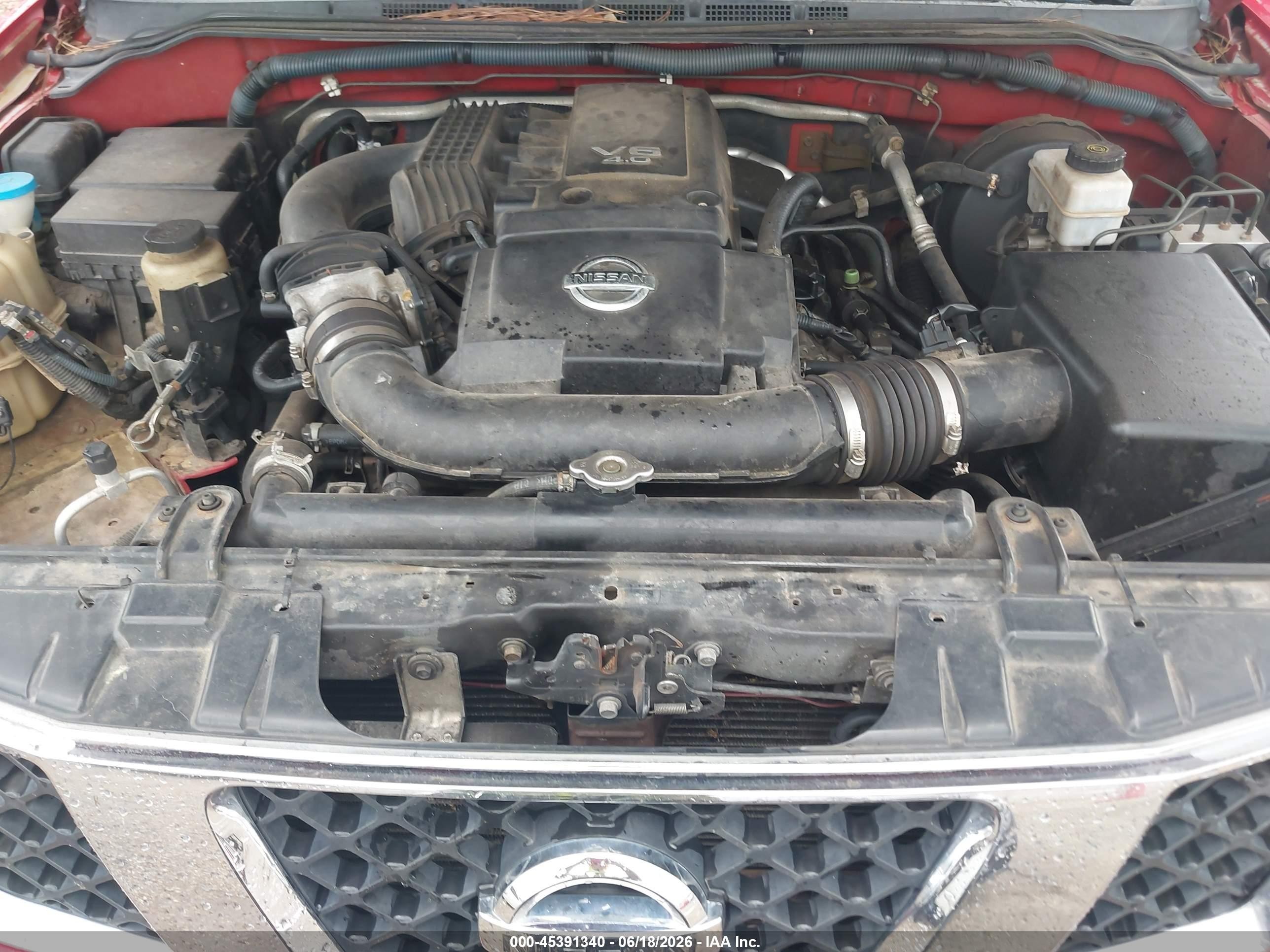 2006 Nissan Frontier Se Red vin: 1N6AD07U76C404385