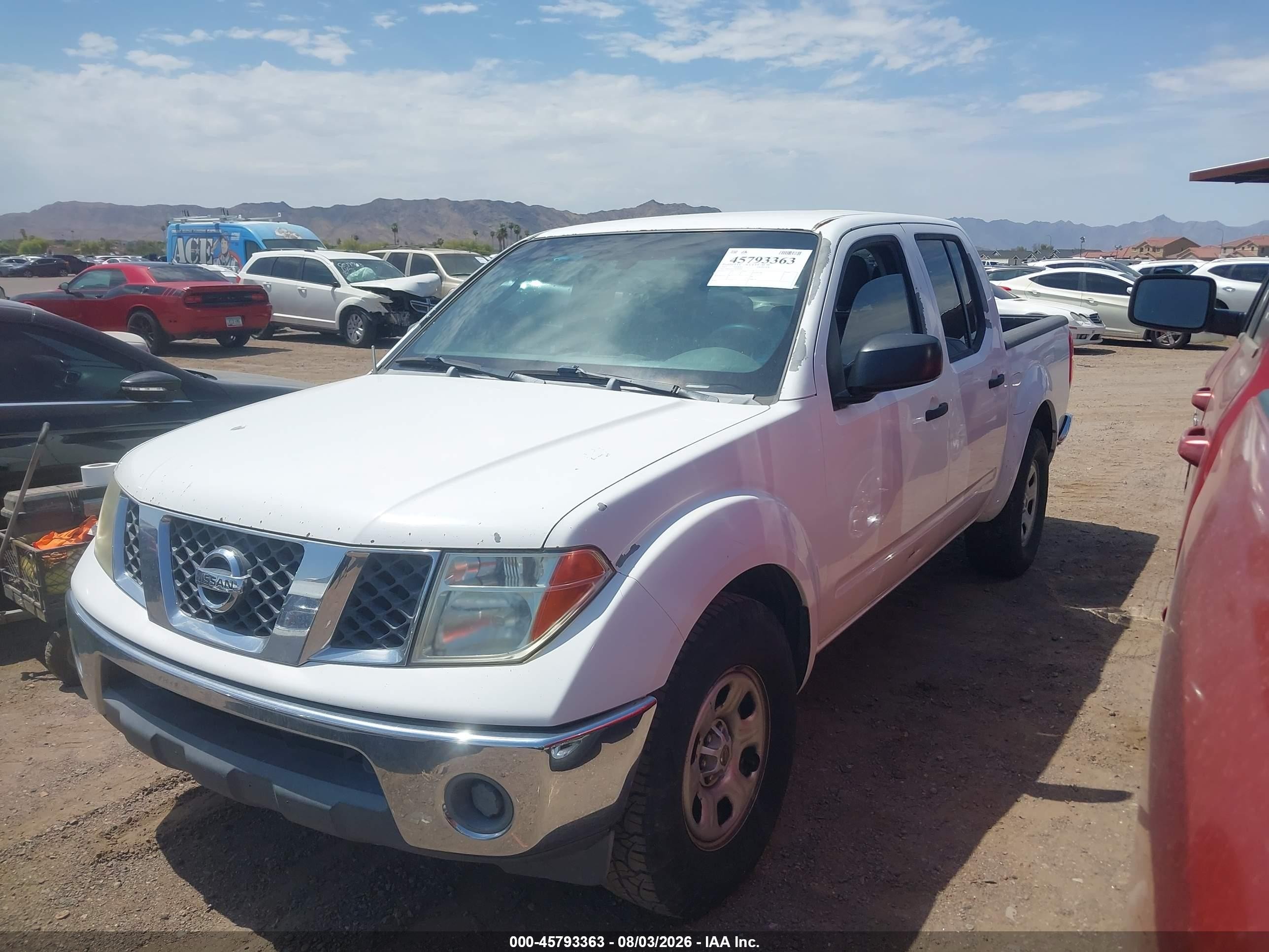2007 Nissan Frontier Se Белый vin: 1N6AD07U77C401083