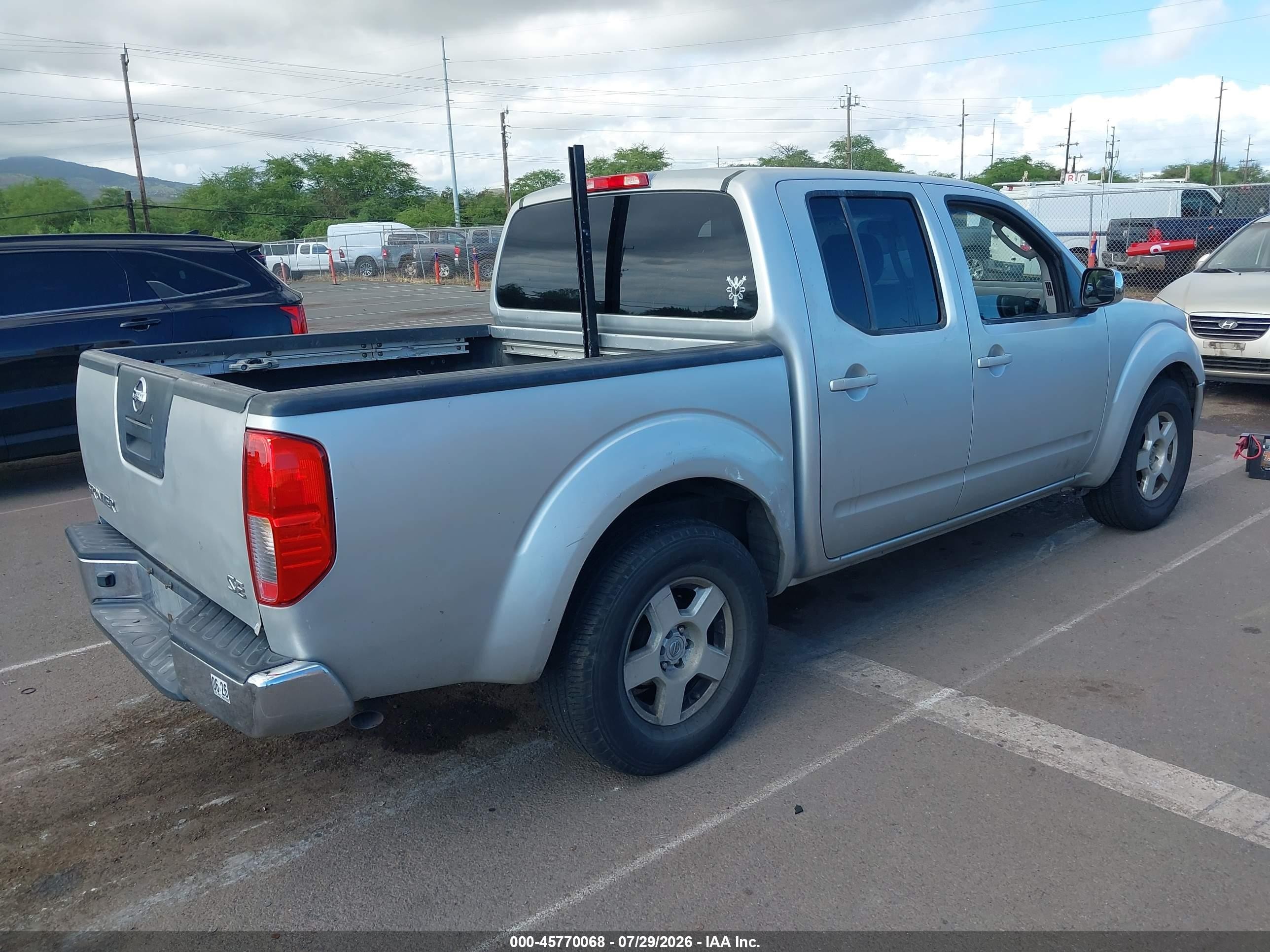 2007 Nissan Frontier Se Silver vin: 1N6AD07U77C428753