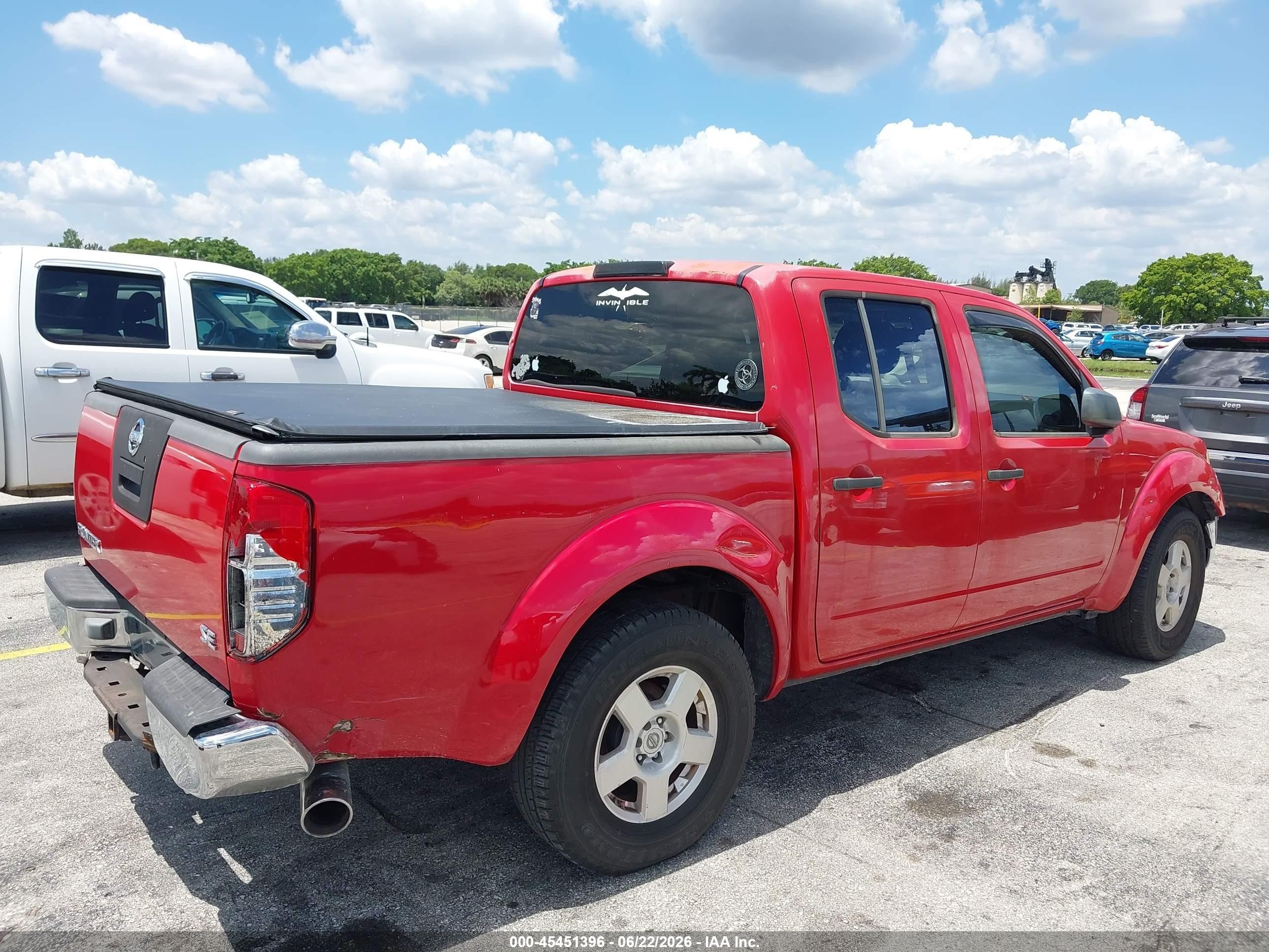 2005 Nissan Frontier 2wd Se Red vin: 1N6AD07U95C447088