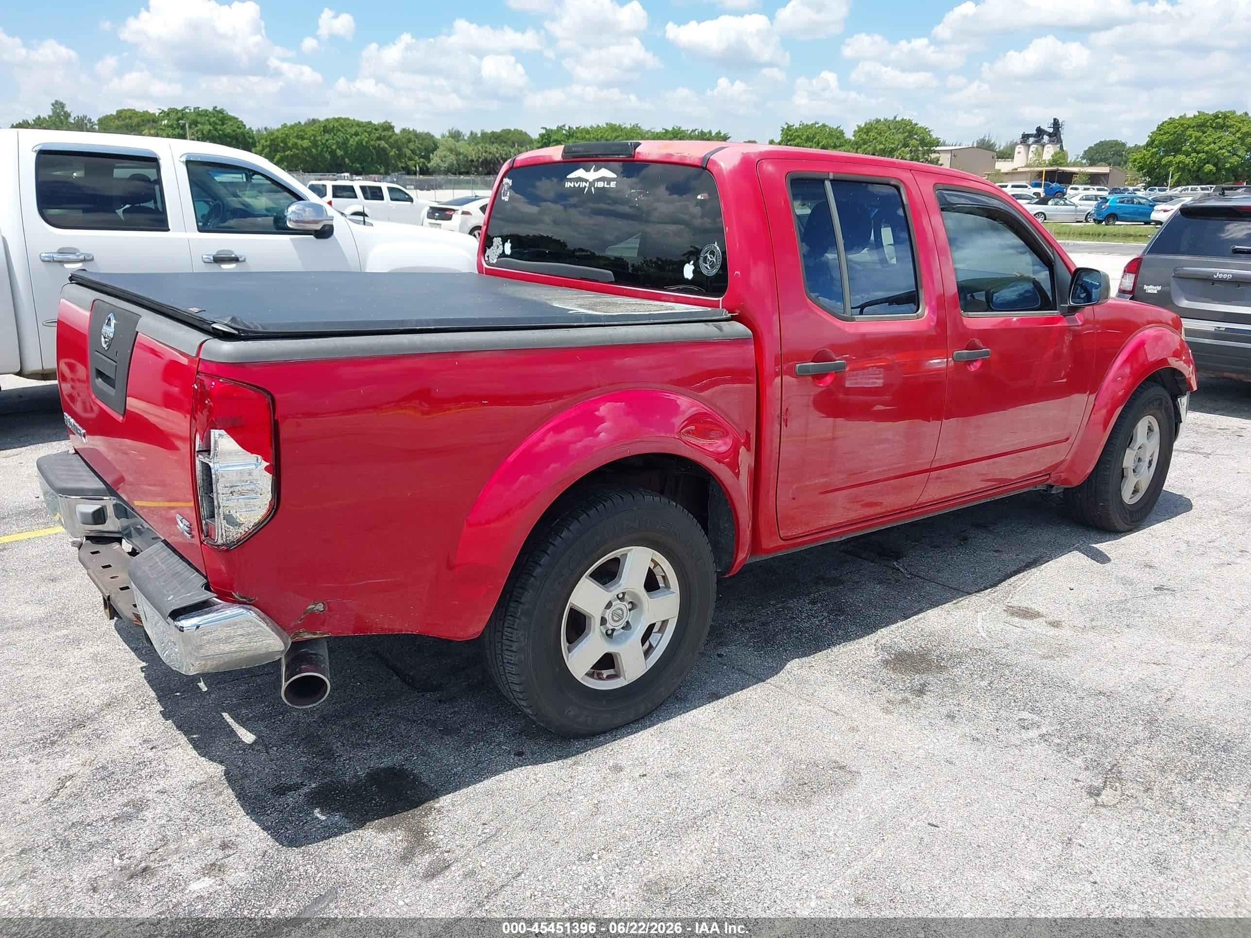 2005 Nissan Frontier 2wd Se Red vin: 1N6AD07U95C447088
