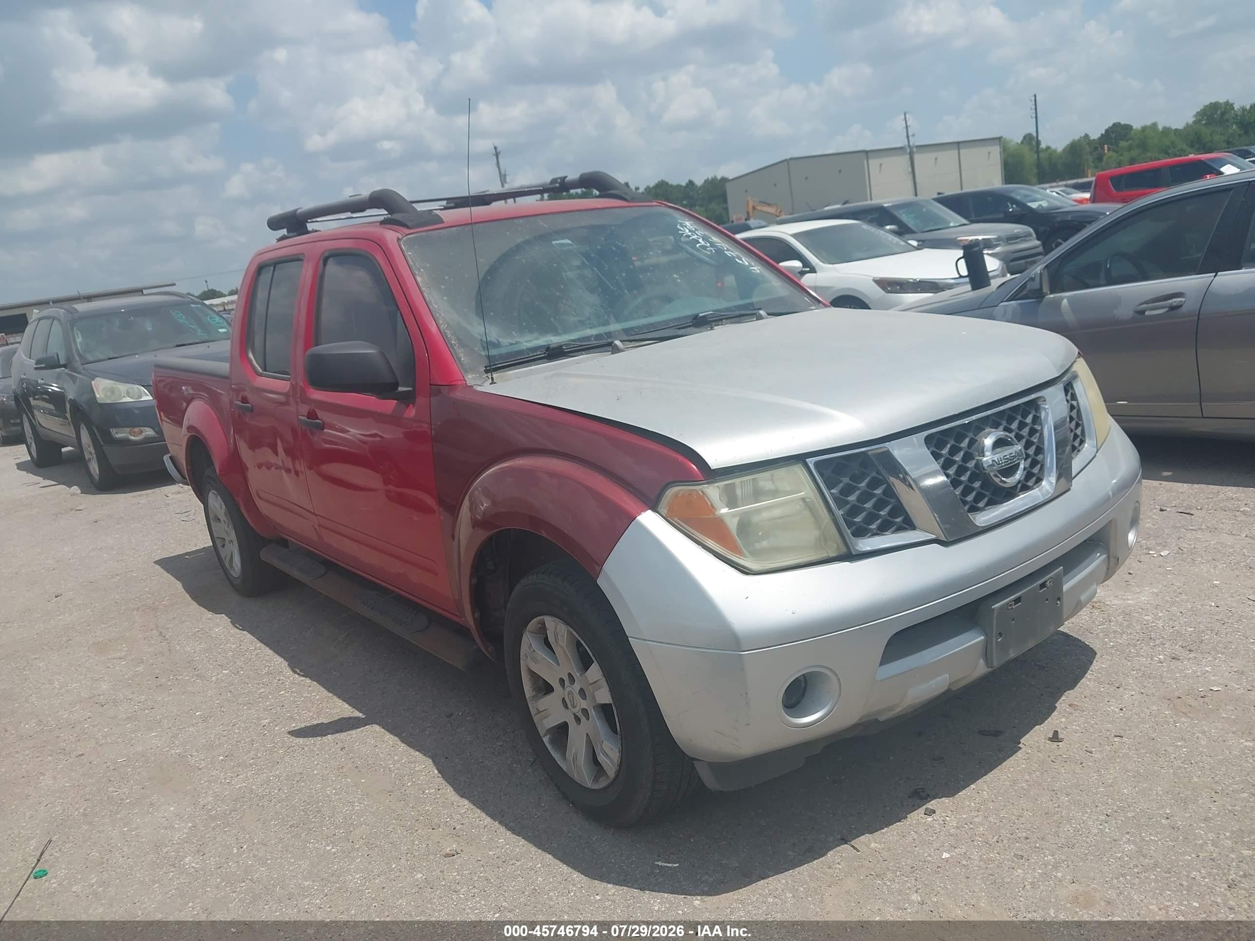 2007 Nissan Frontier Se Красный vin: 1N6AD07UX7C446941