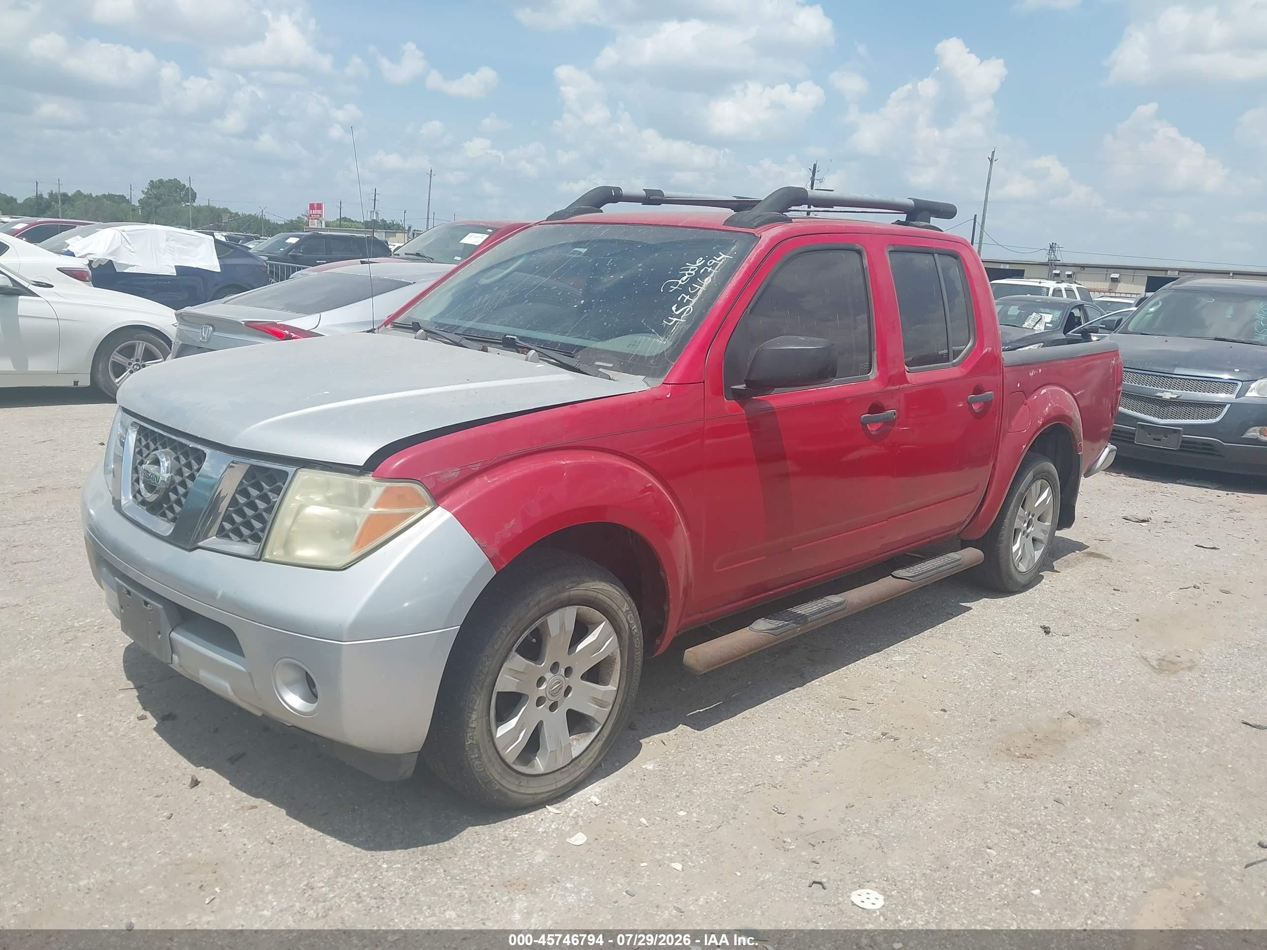 2007 Nissan Frontier Se Красный vin: 1N6AD07UX7C446941