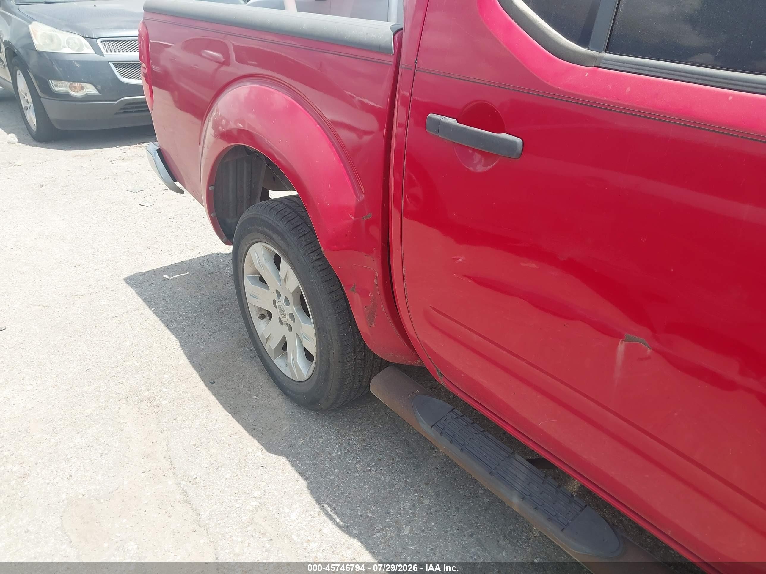 2007 Nissan Frontier Se Красный vin: 1N6AD07UX7C446941