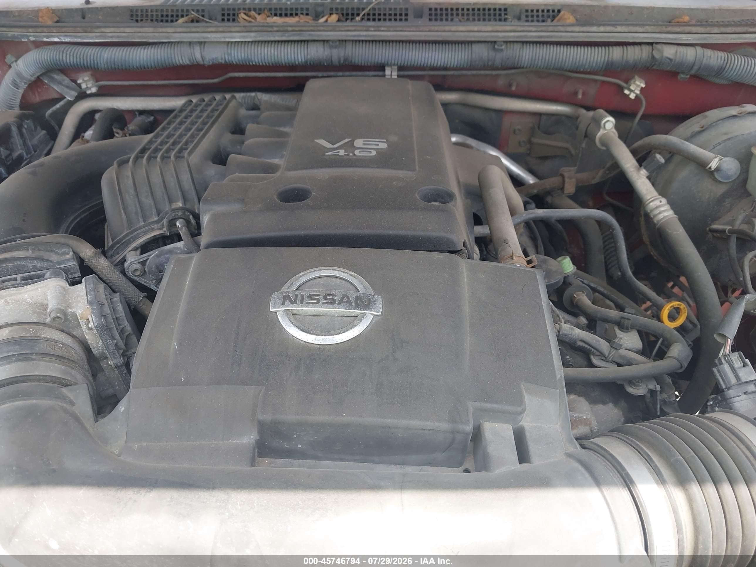 2007 Nissan Frontier Se Красный vin: 1N6AD07UX7C446941