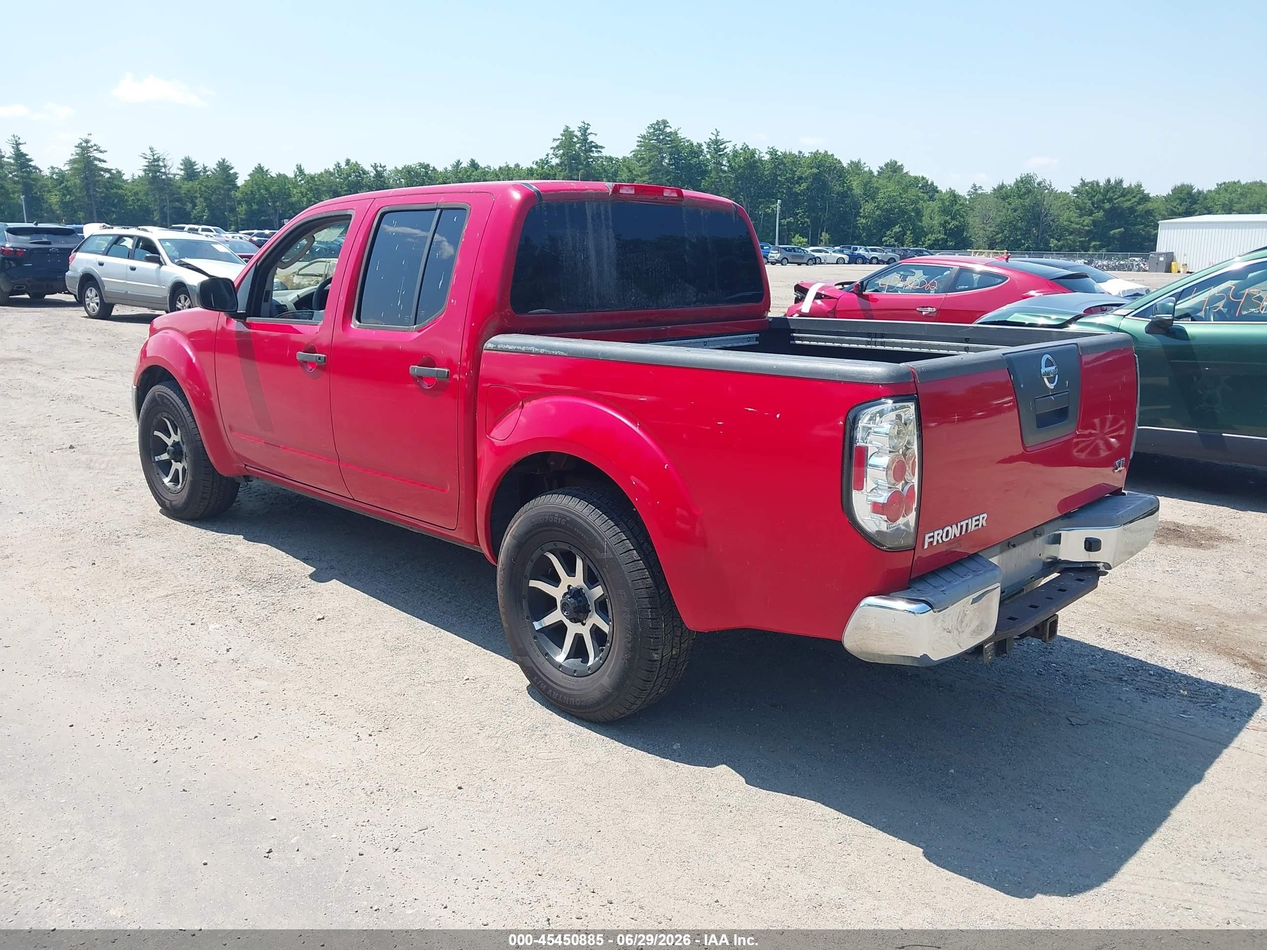 2008 Nissan Frontier Se Красный vin: 1N6AD07UX8C429879