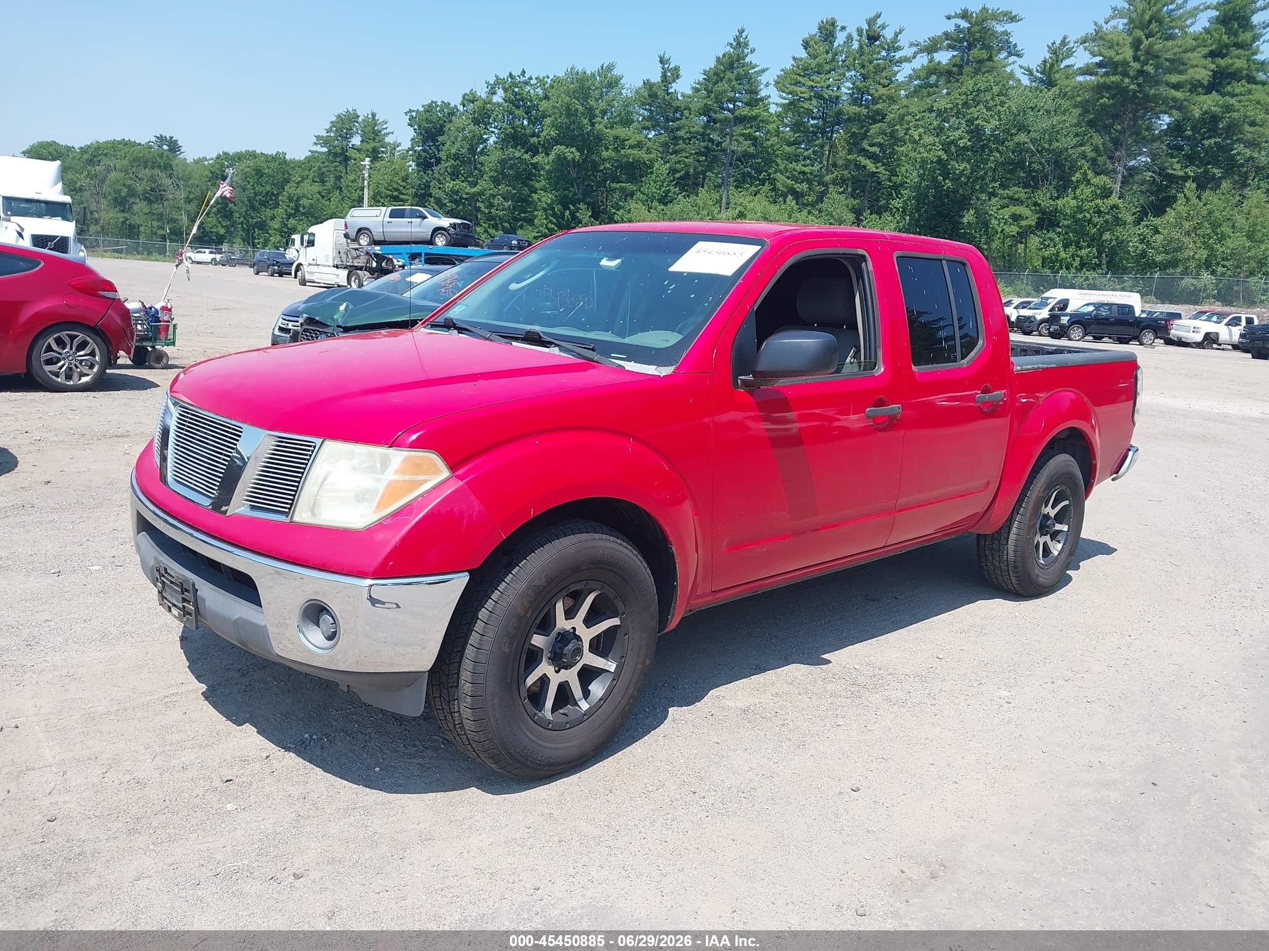 2008 Nissan Frontier Se Красный vin: 1N6AD07UX8C429879