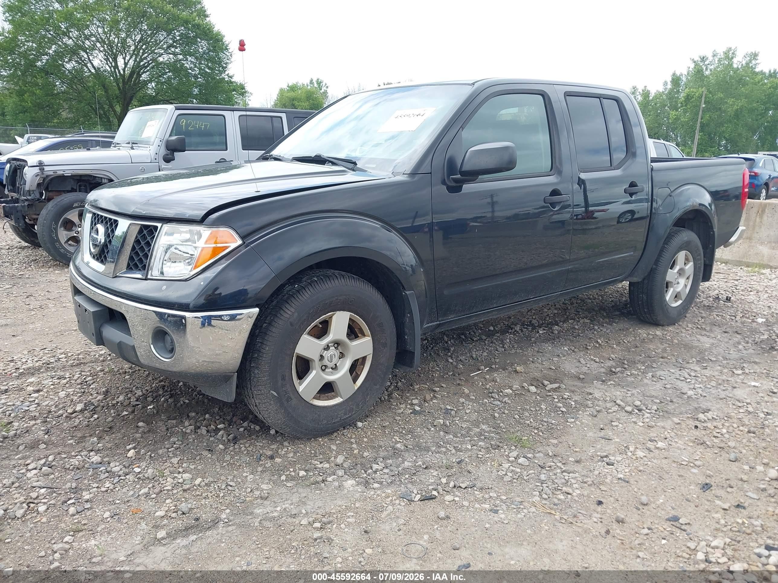 2008 Nissan Frontier Se Black vin: 1N6AD07W08C437264