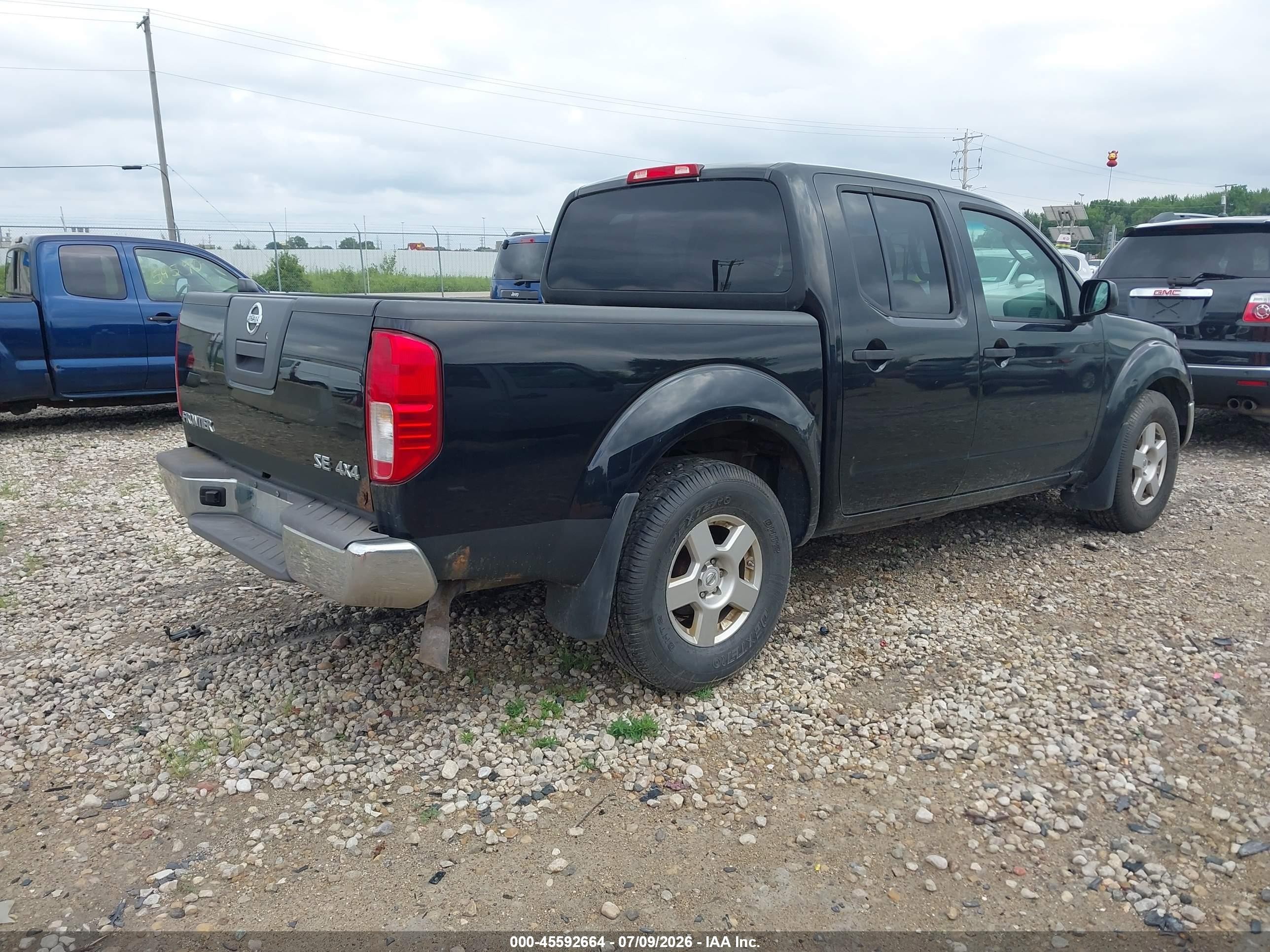 2008 Nissan Frontier Se Black vin: 1N6AD07W08C437264