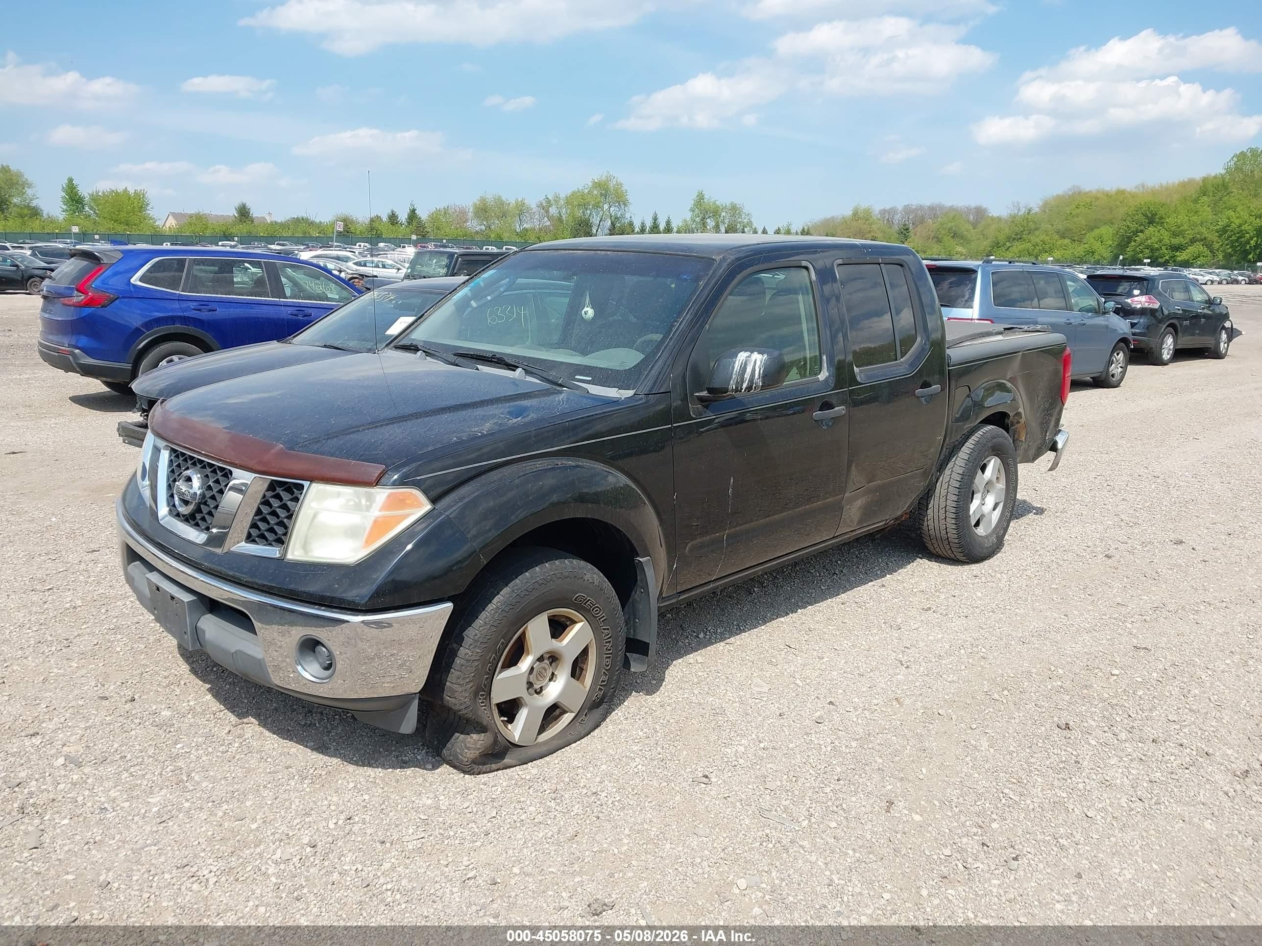 2005 Nissan Frontier Se Black vin: 1N6AD07W15C459916