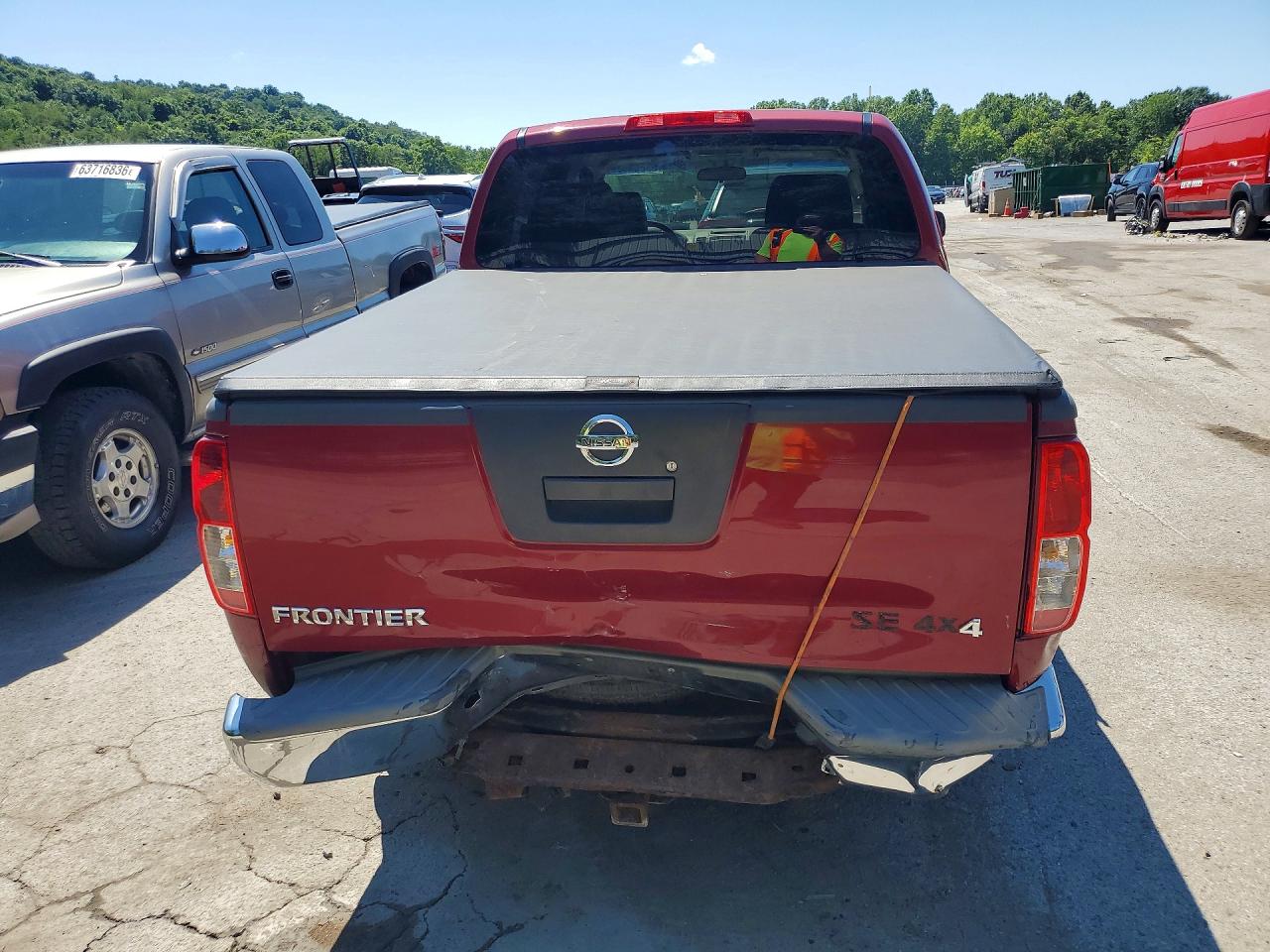 2008 Nissan Frontier Se V6 Red vin: 1N6AD07W18C412499