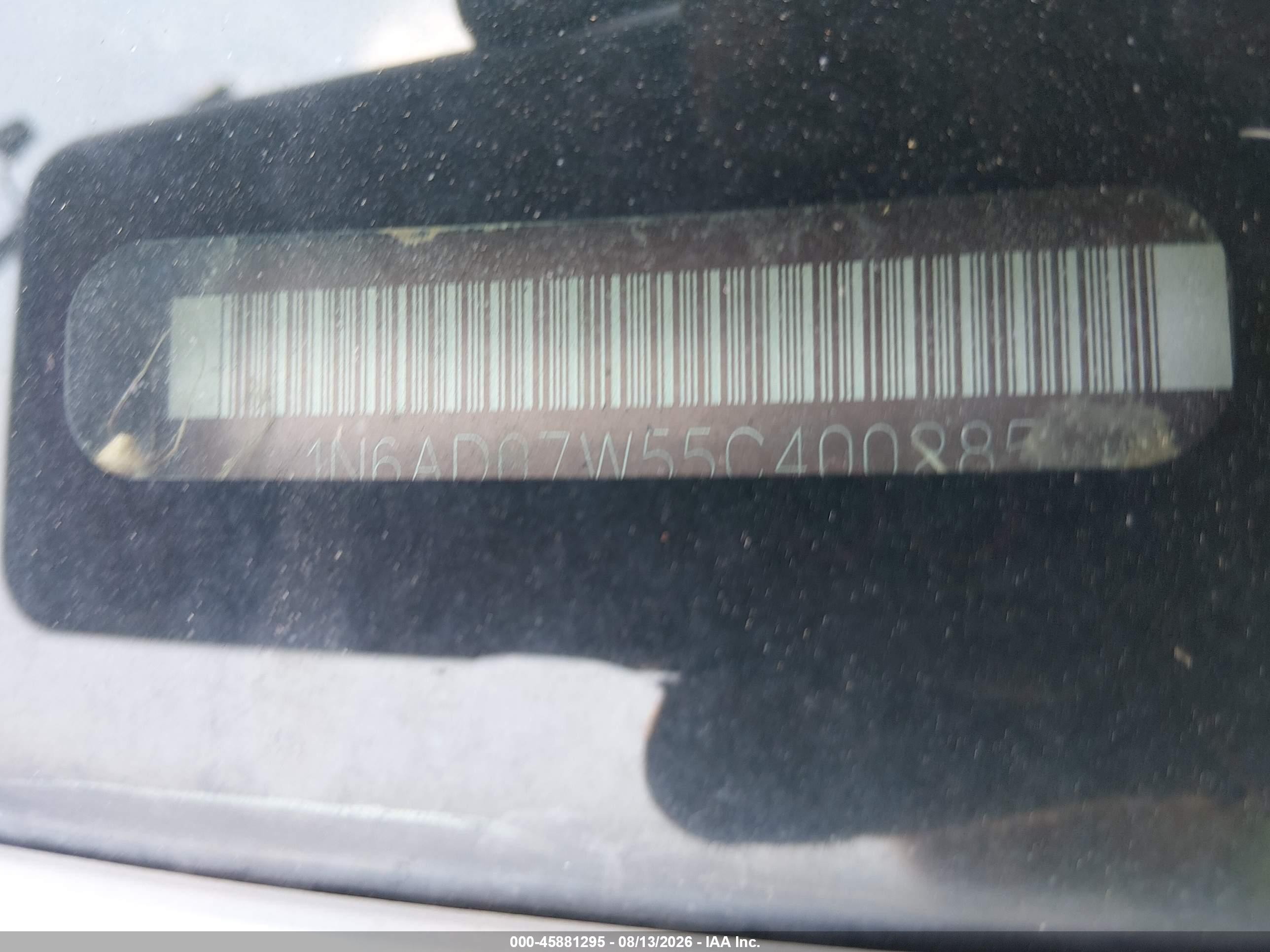 2005 Nissan Frontier Se Black vin: 1N6AD07W55C400285