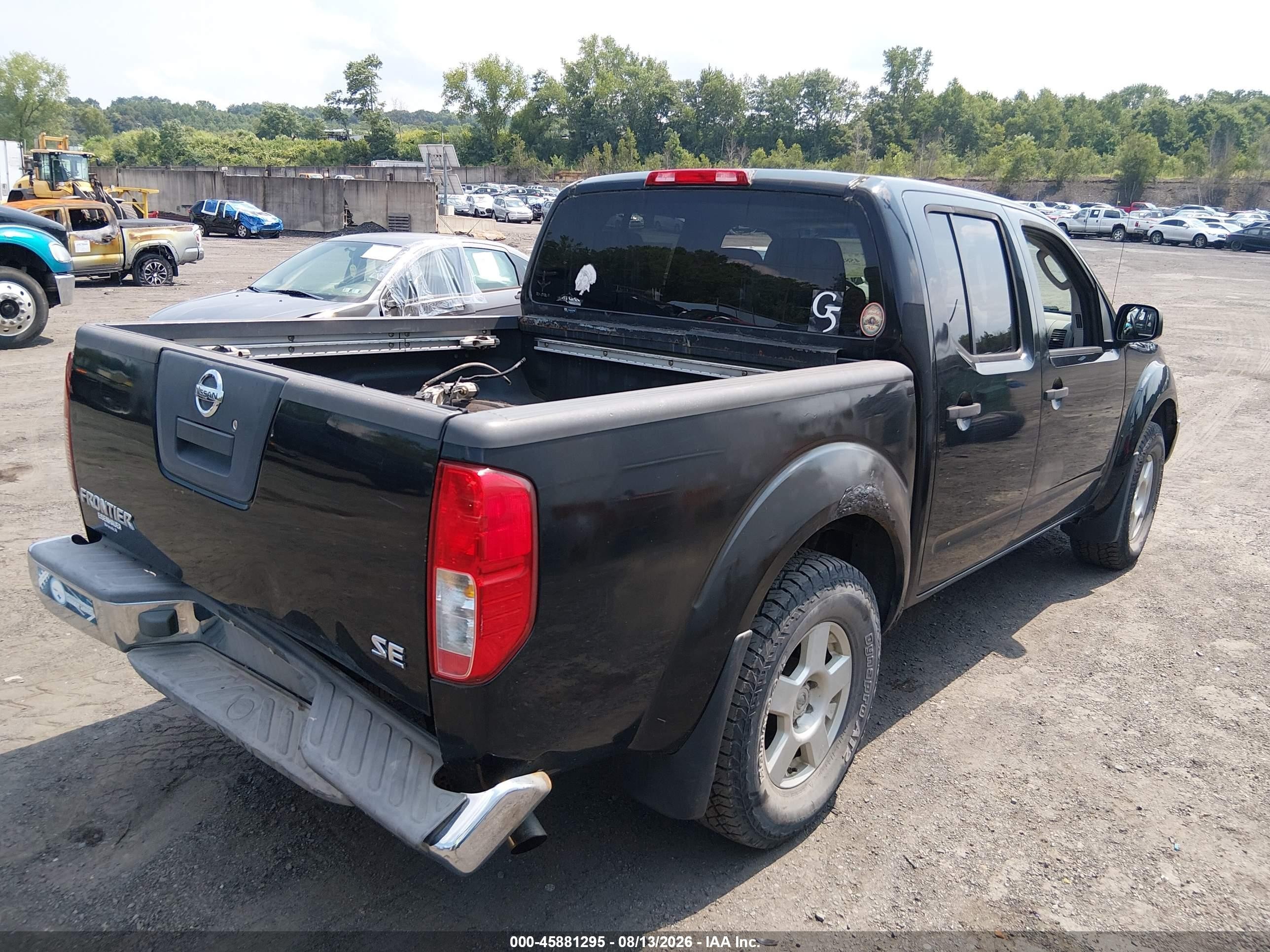 2005 Nissan Frontier Se Black vin: 1N6AD07W55C400285
