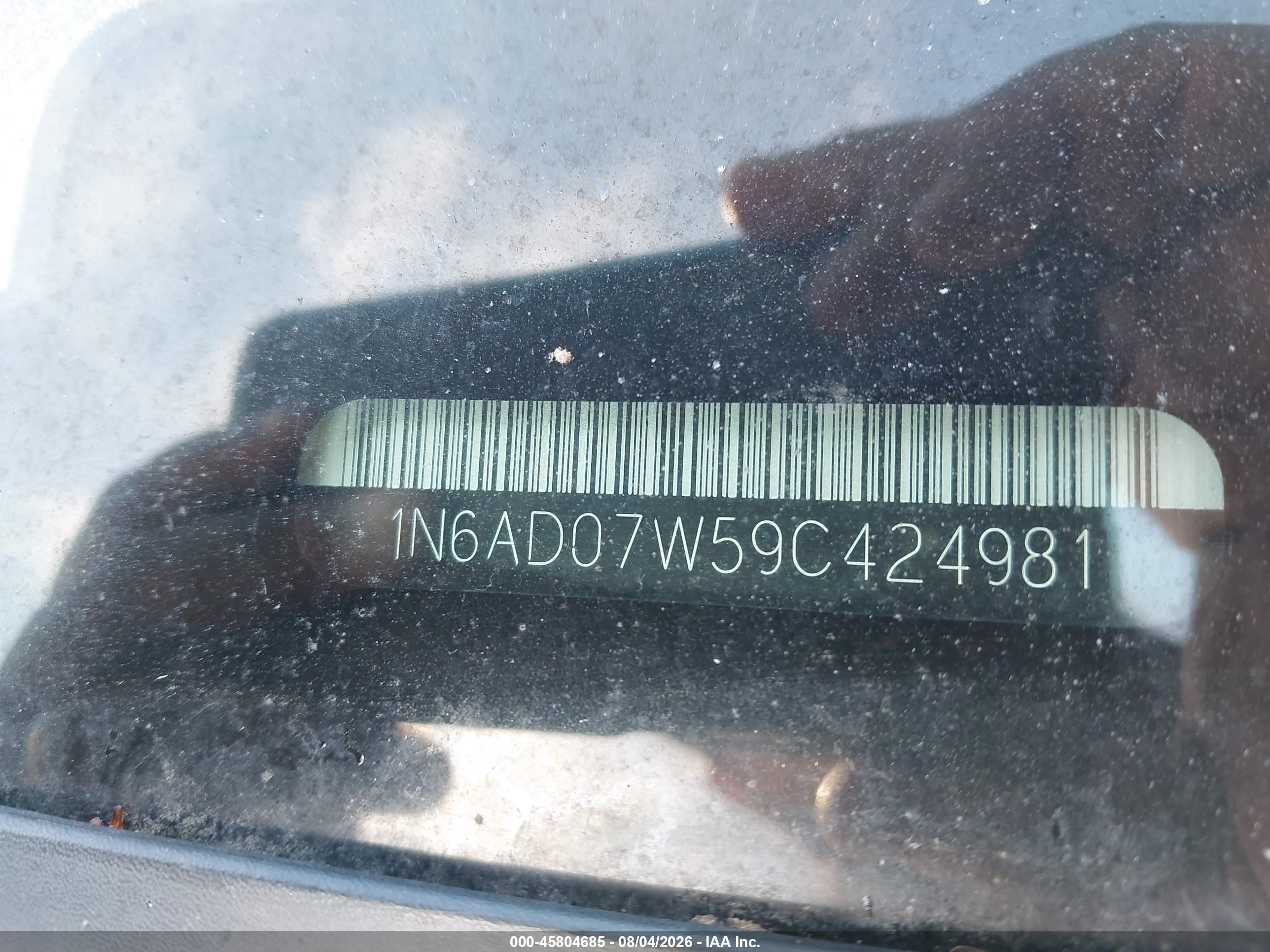 2009 Nissan Frontier Se Серебряный vin: 1N6AD07W59C424981