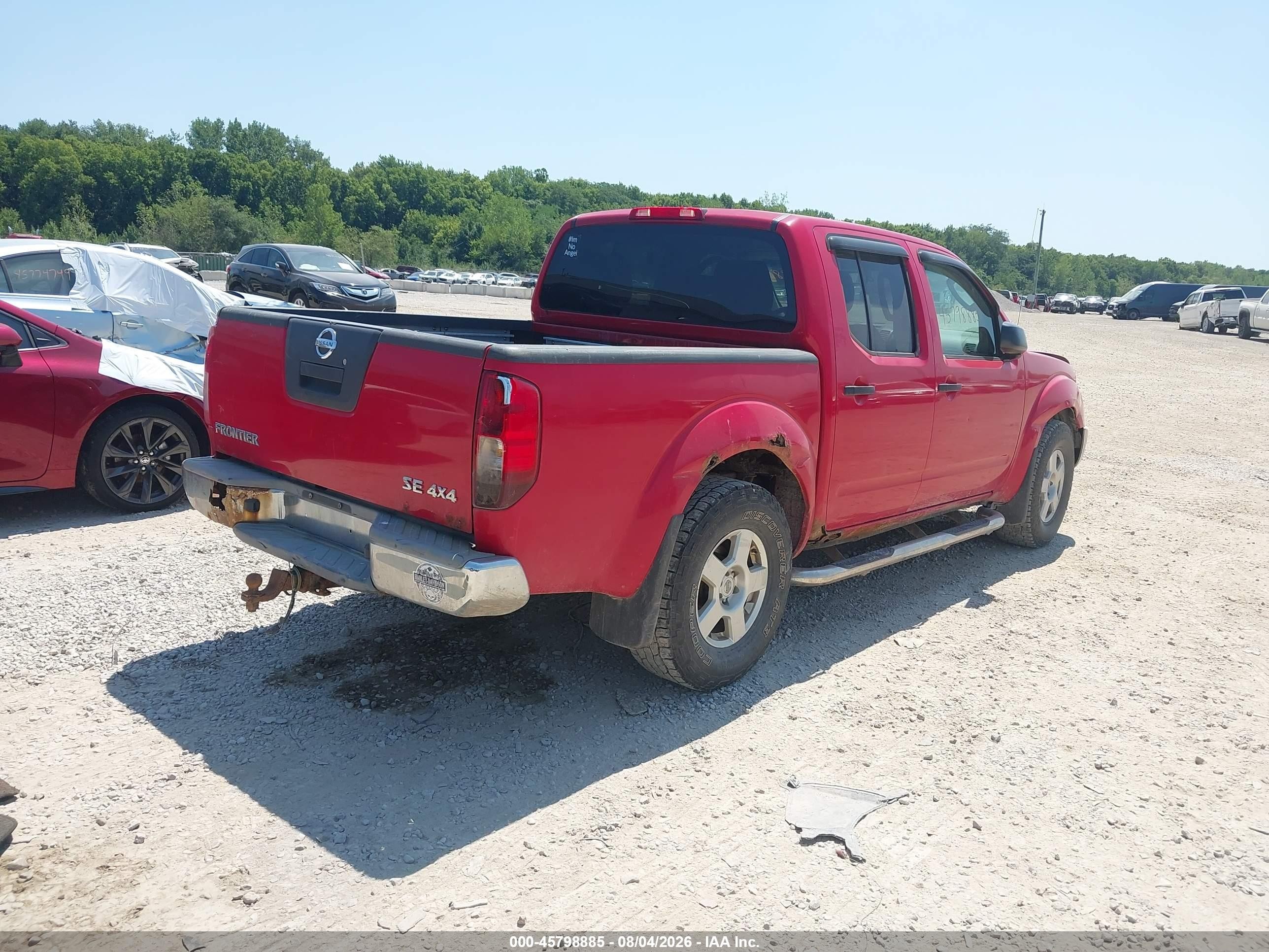 2008 Nissan Frontier Se Red vin: 1N6AD07W78C418906