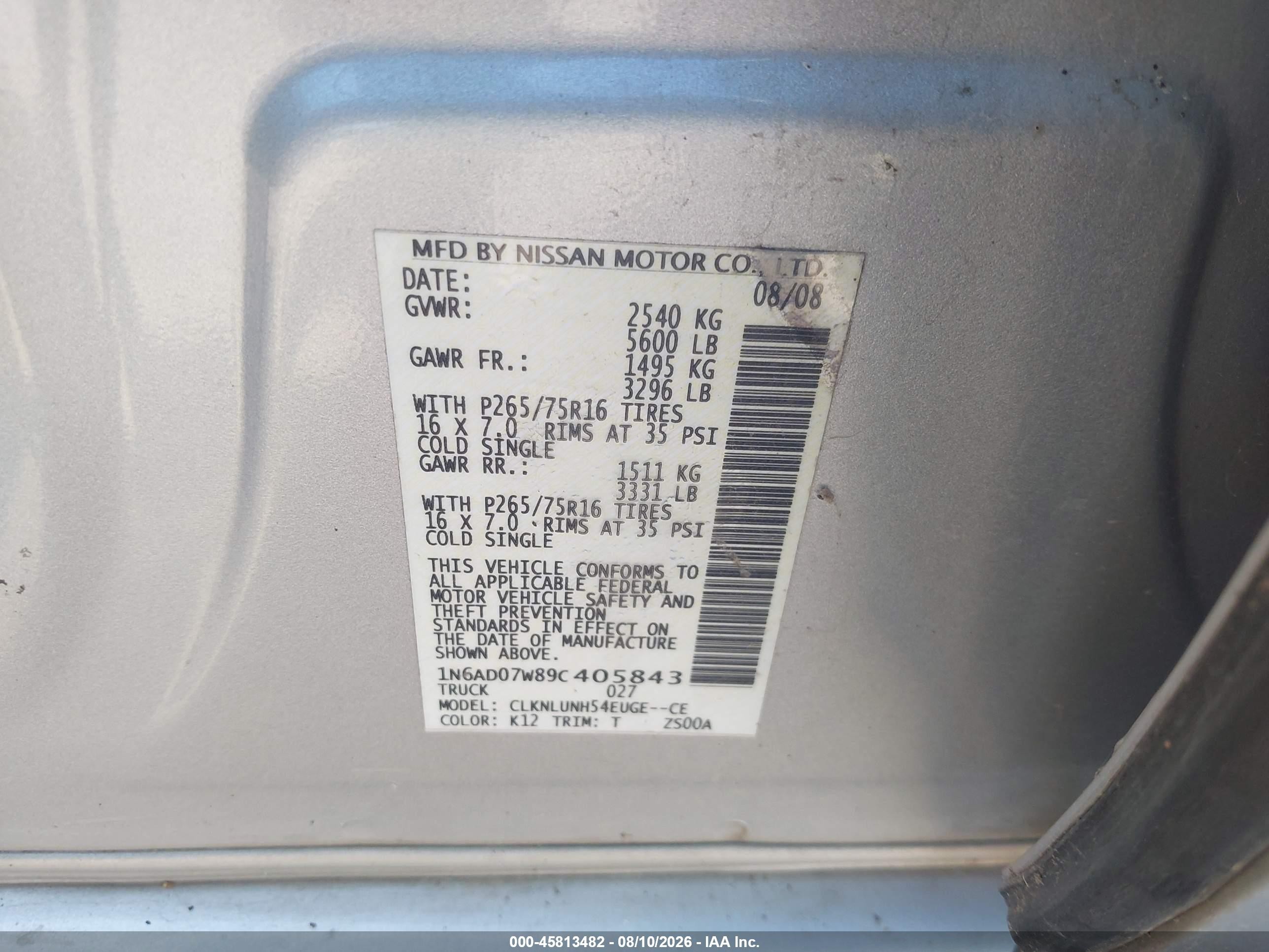 2009 Nissan Frontier Pro-4x Silver vin: 1N6AD07W89C405843