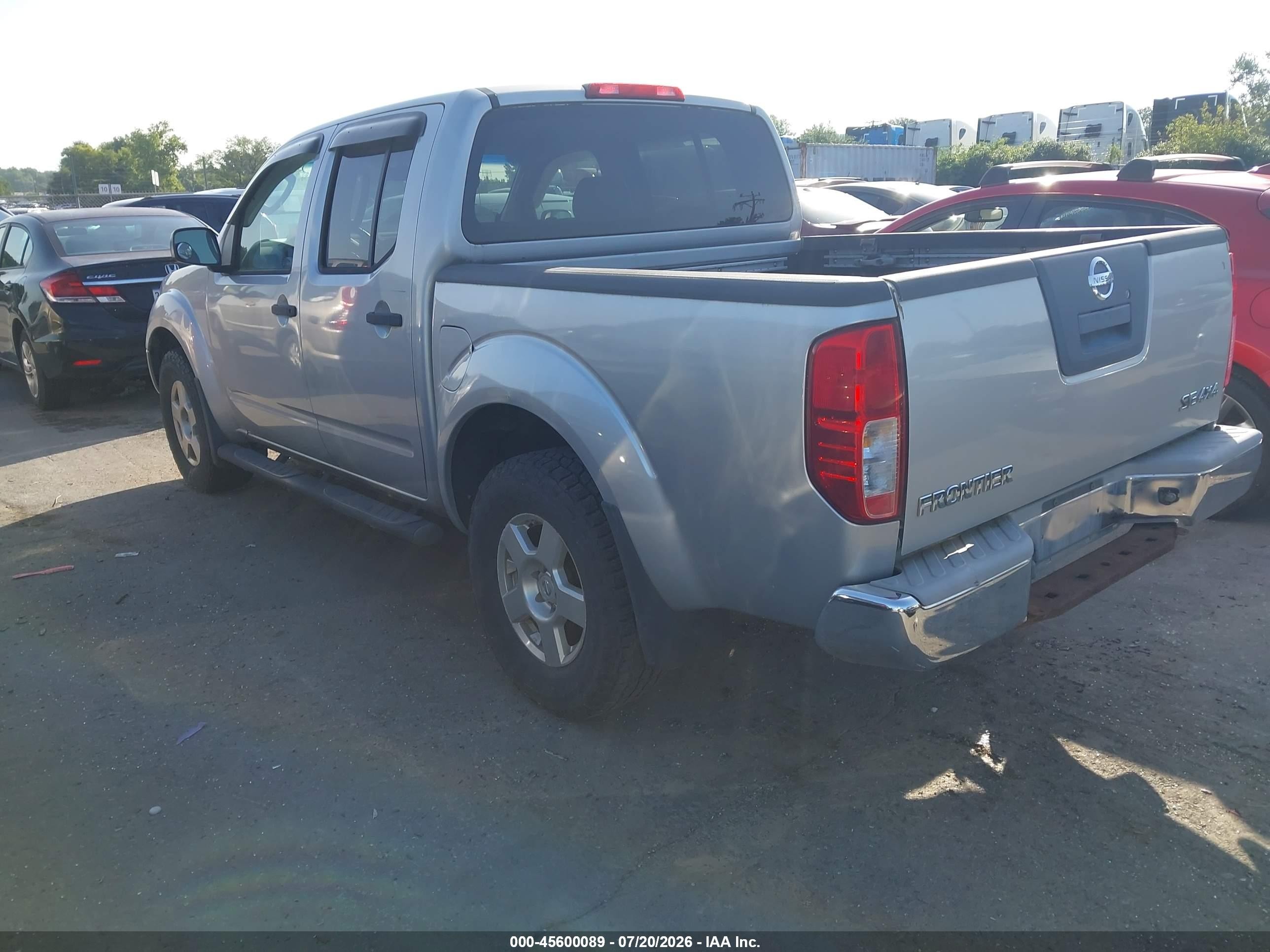 2007 Nissan Frontier Se Silver vin: 1N6AD07WX7C452319