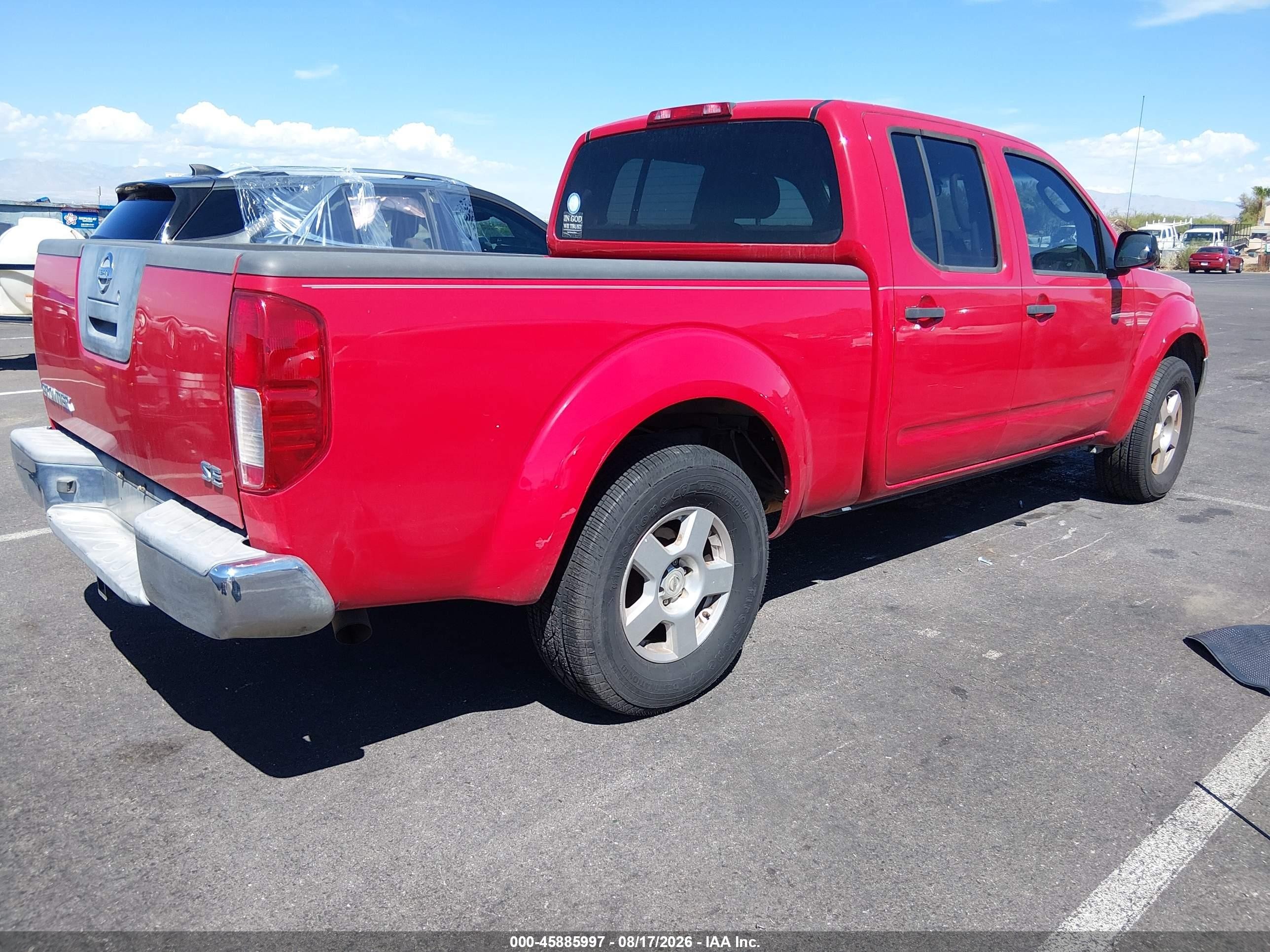 2008 Nissan Frontier Se Красный vin: 1N6AD09U58C438163