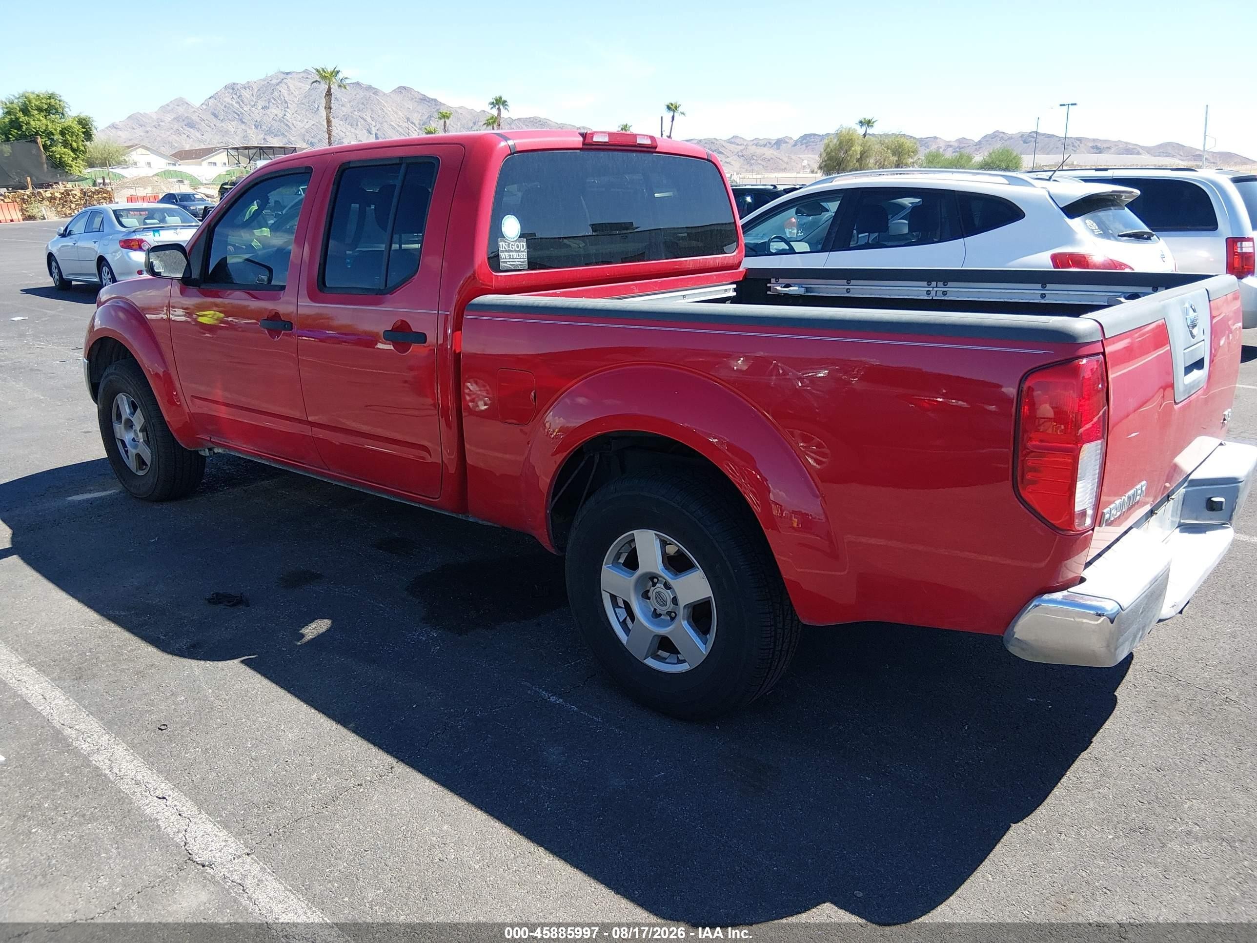 2008 Nissan Frontier Se Красный vin: 1N6AD09U58C438163