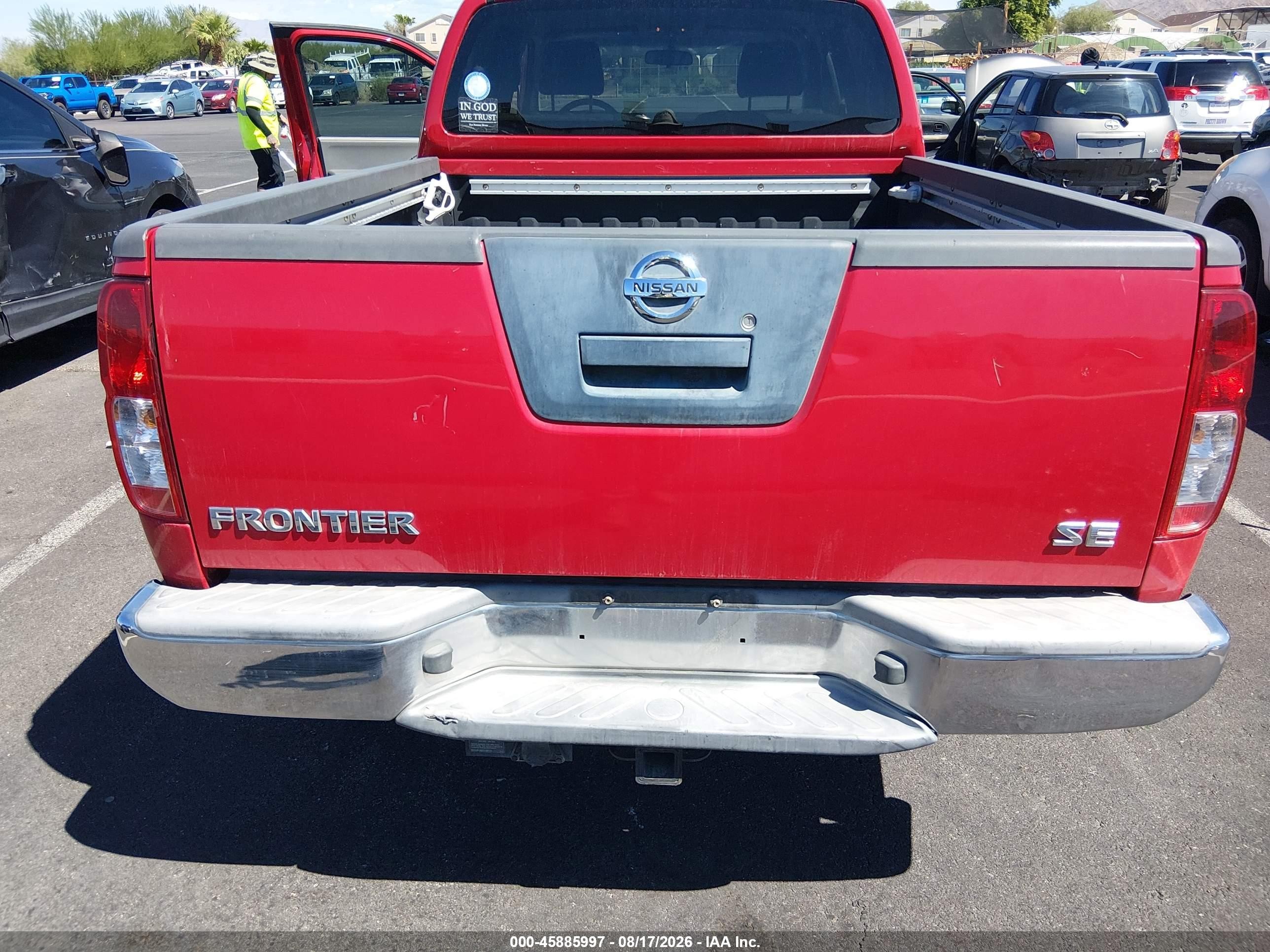 2008 Nissan Frontier Se Красный vin: 1N6AD09U58C438163