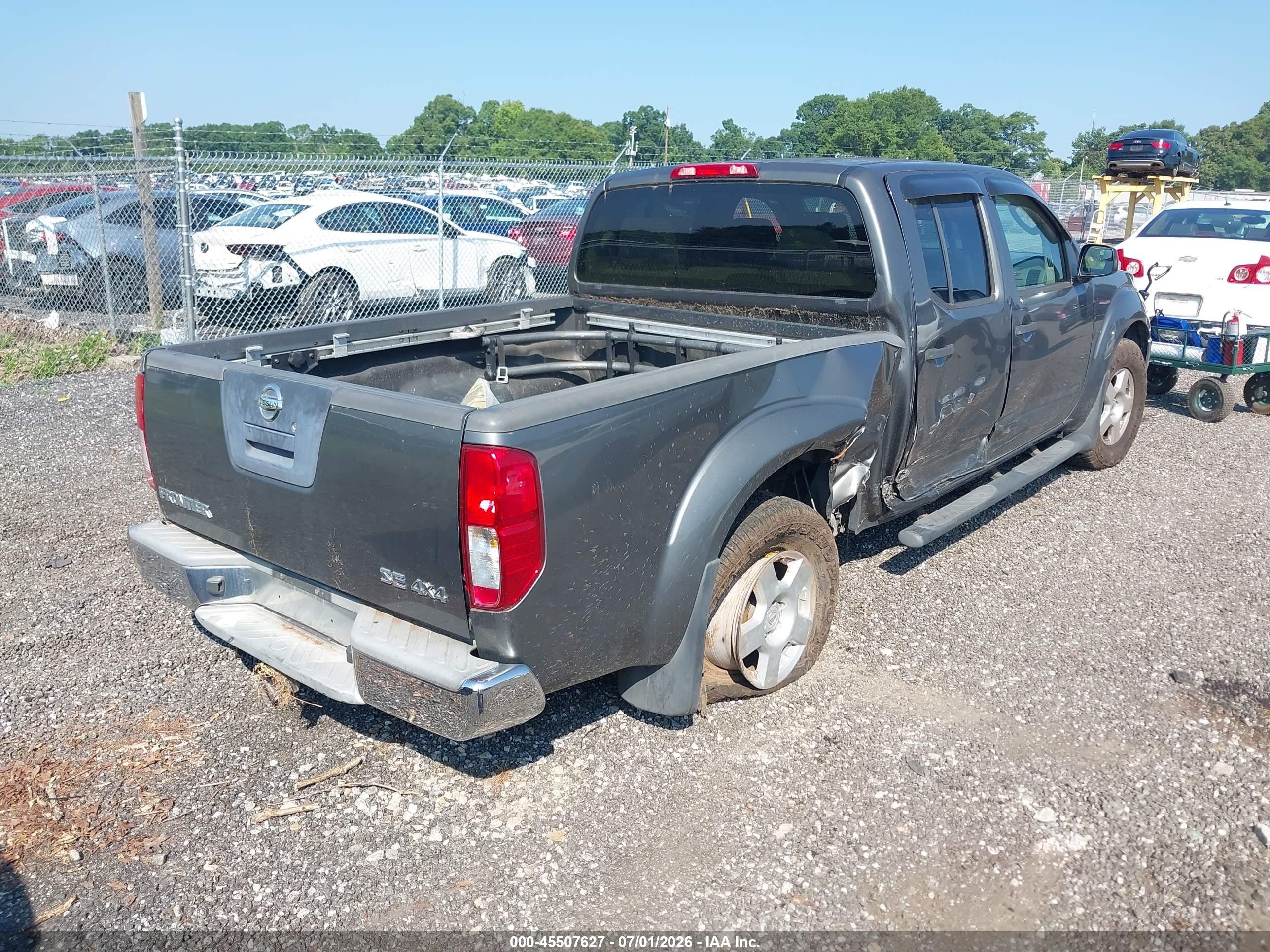 2008 Nissan Frontier Se Gray vin: 1N6AD09W08C432269