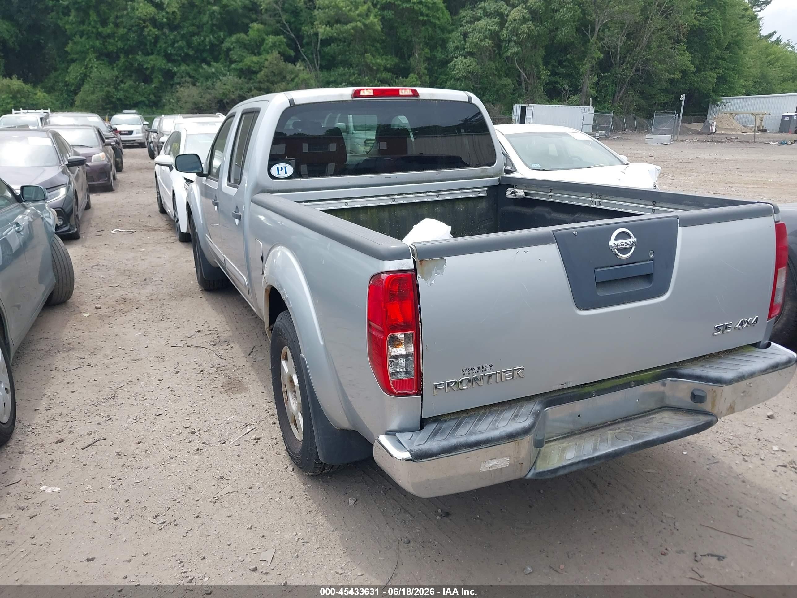 2007 Nissan Frontier Se Silver vin: 1N6AD09W27C456555