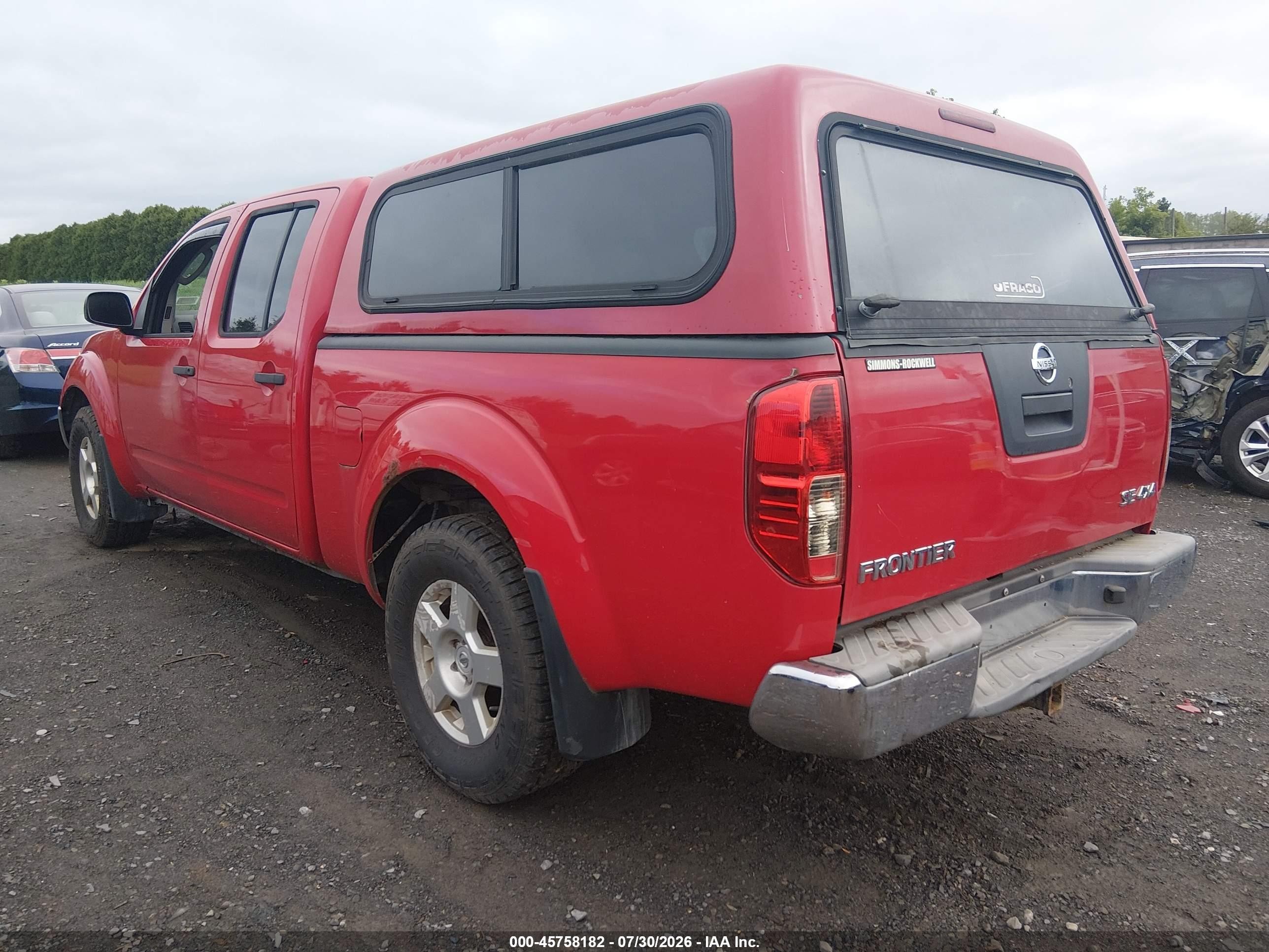 2008 Nissan Frontier Se Red vin: 1N6AD09W68C404928