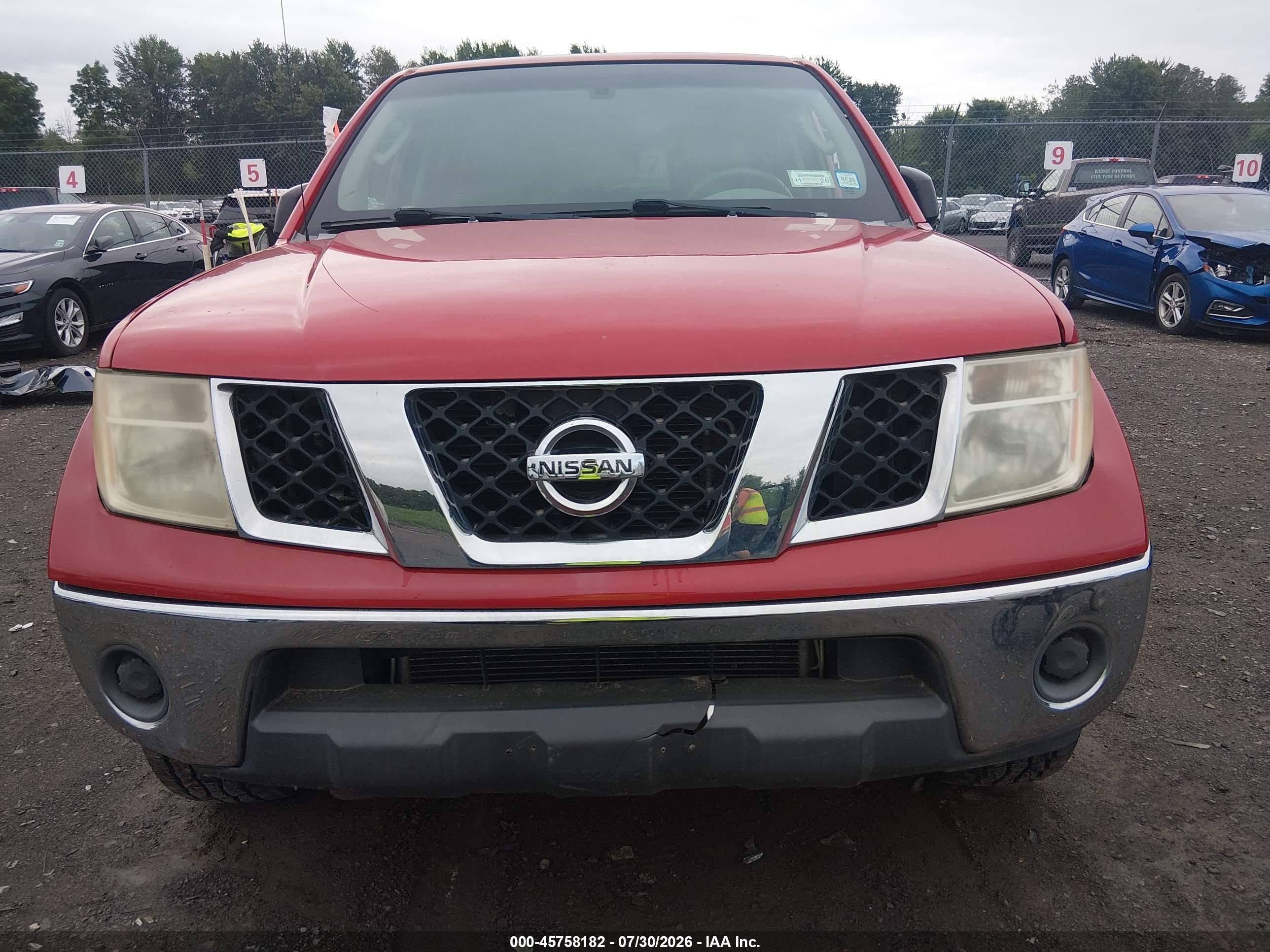 2008 Nissan Frontier Se Red vin: 1N6AD09W68C404928