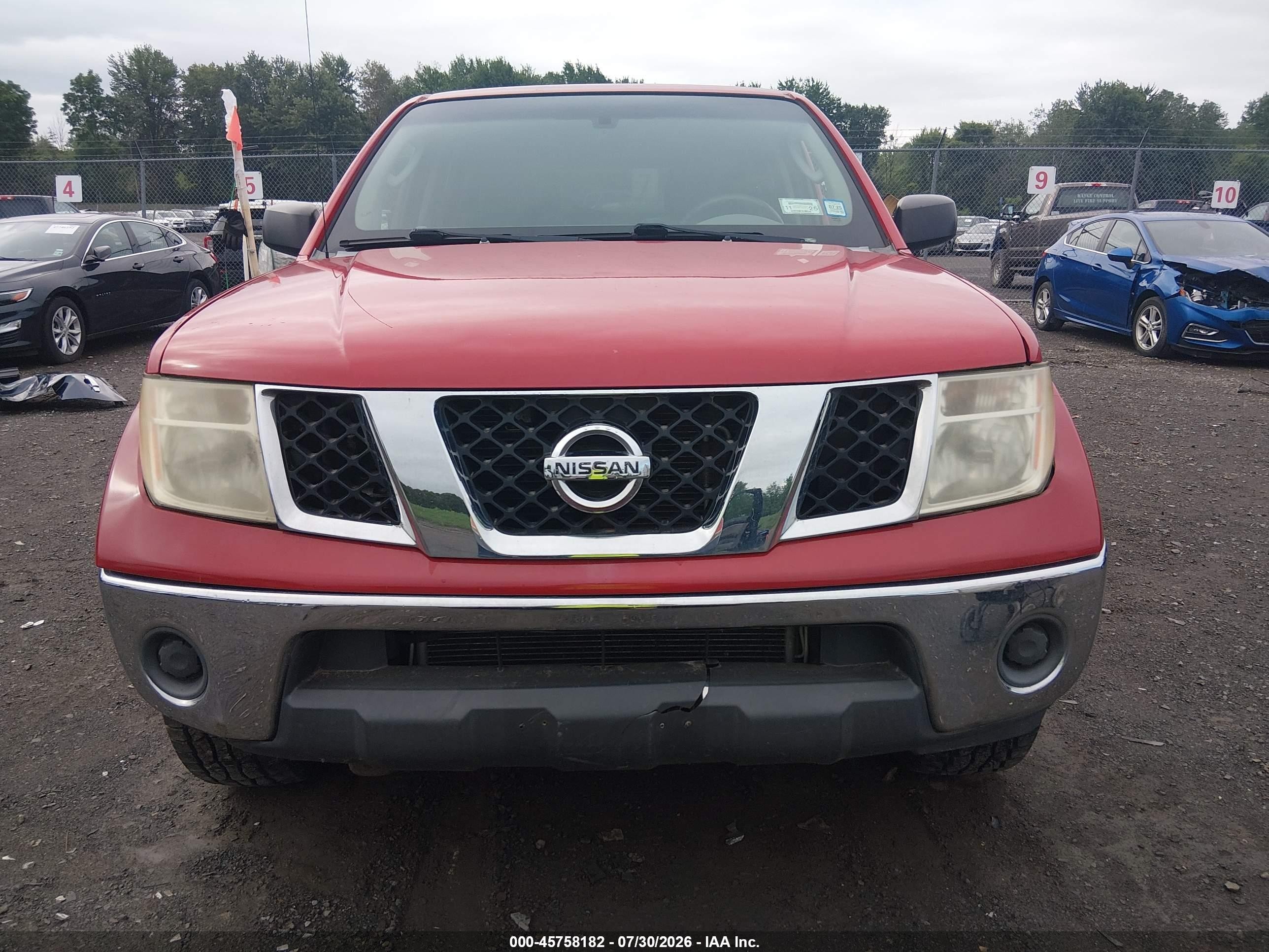 2008 Nissan Frontier Se Red vin: 1N6AD09W68C404928