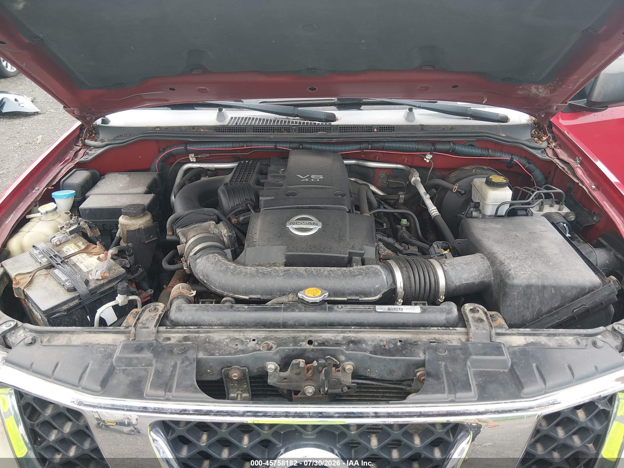 2008 Nissan Frontier Se Red vin: 1N6AD09W68C404928